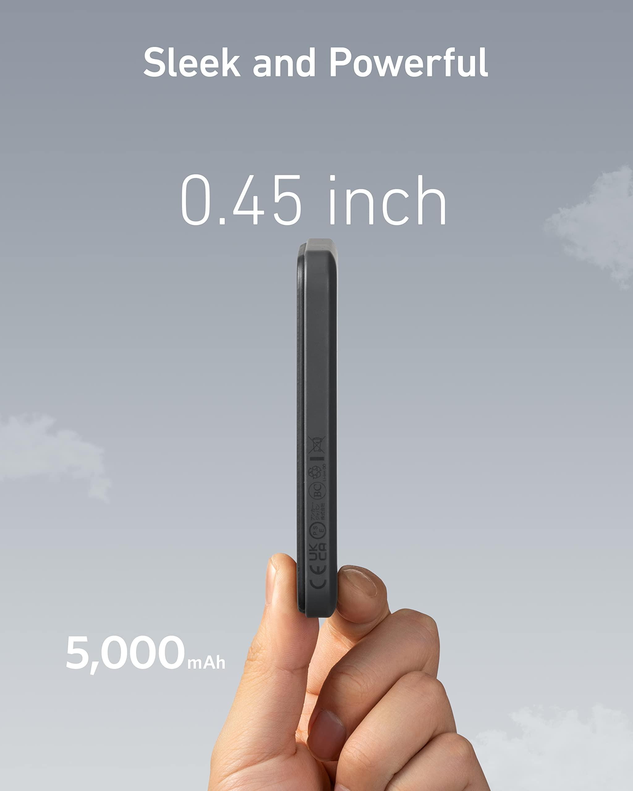 Anker 621 Magnetic Portable Charger (MagGo), 5,000mAh Wireless Power Bank with USB-C Cable, Magsafe-Compatible Battery Pack for iPhone 16 /15/14/13/12 Series - Image 7