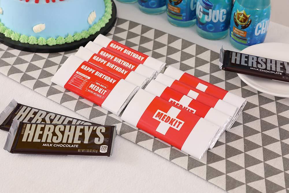 Game Party Supplies Chocolate Bar Medkit Labels With Foil Wrappings For Birthday Party Game Birthday Party Decorations (24+24 Count) - Image 5