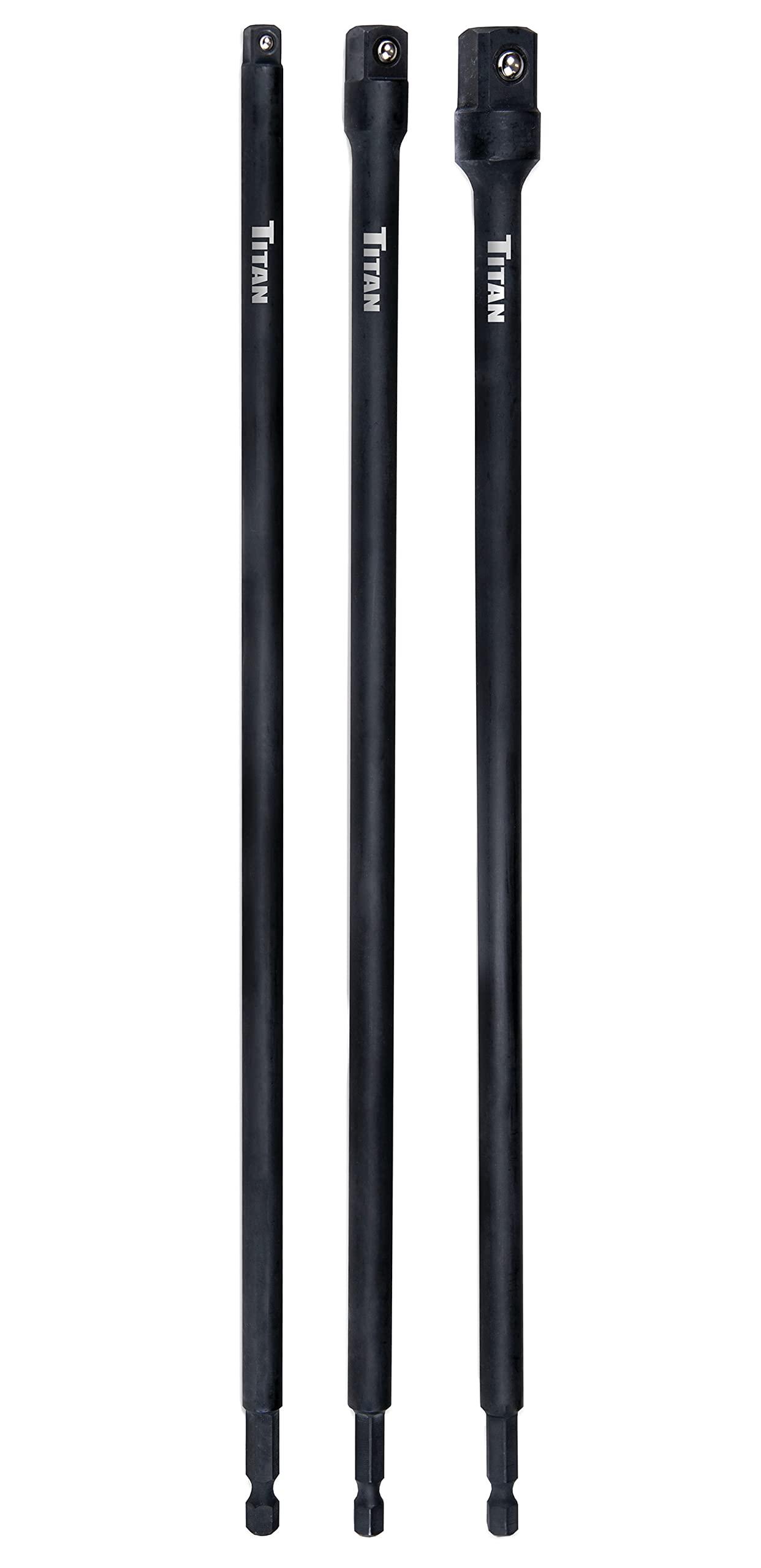 Titan 15206 3-Piece 12-Inch Impact Socket Adapter and Extension Set