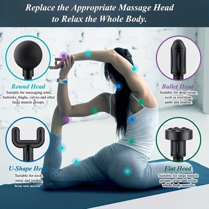 Zeera Lumina Portable Massage Gun Deep Tissue,Percussion Handheld Muscle Massager Tool for Full Body Pain Relief, Ideal Gifts for Home & Travel, Compact & Lightweight Aesthetic (Green) - Image 2