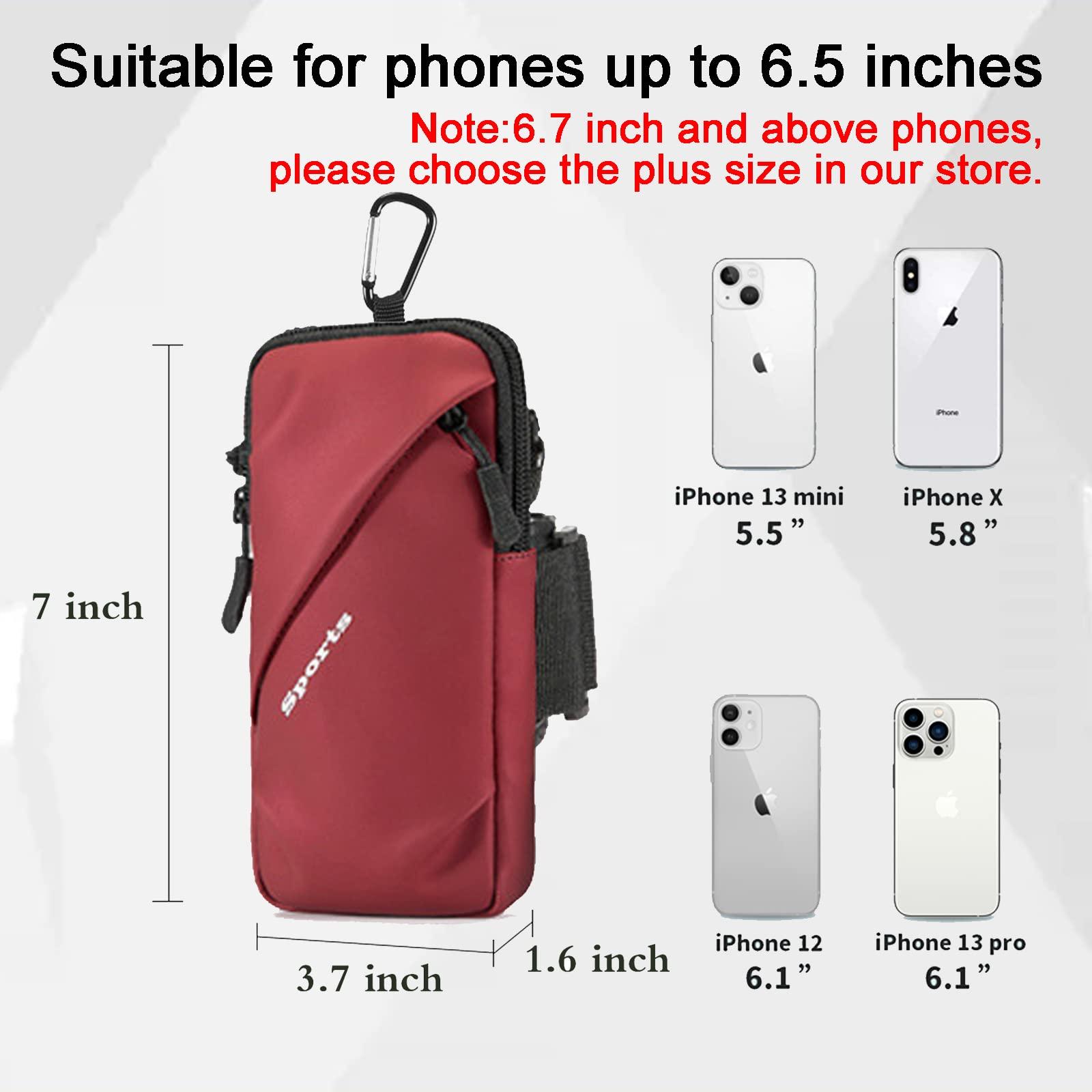 Prime Comfort Cell Phone Holder, Small Crossbody Shoulder Holsters Bag with Arm Band, Fits iPhone and Android, Use for Running, Walking, Hiking & Biking (6.7 Inches, Red) - Image 5