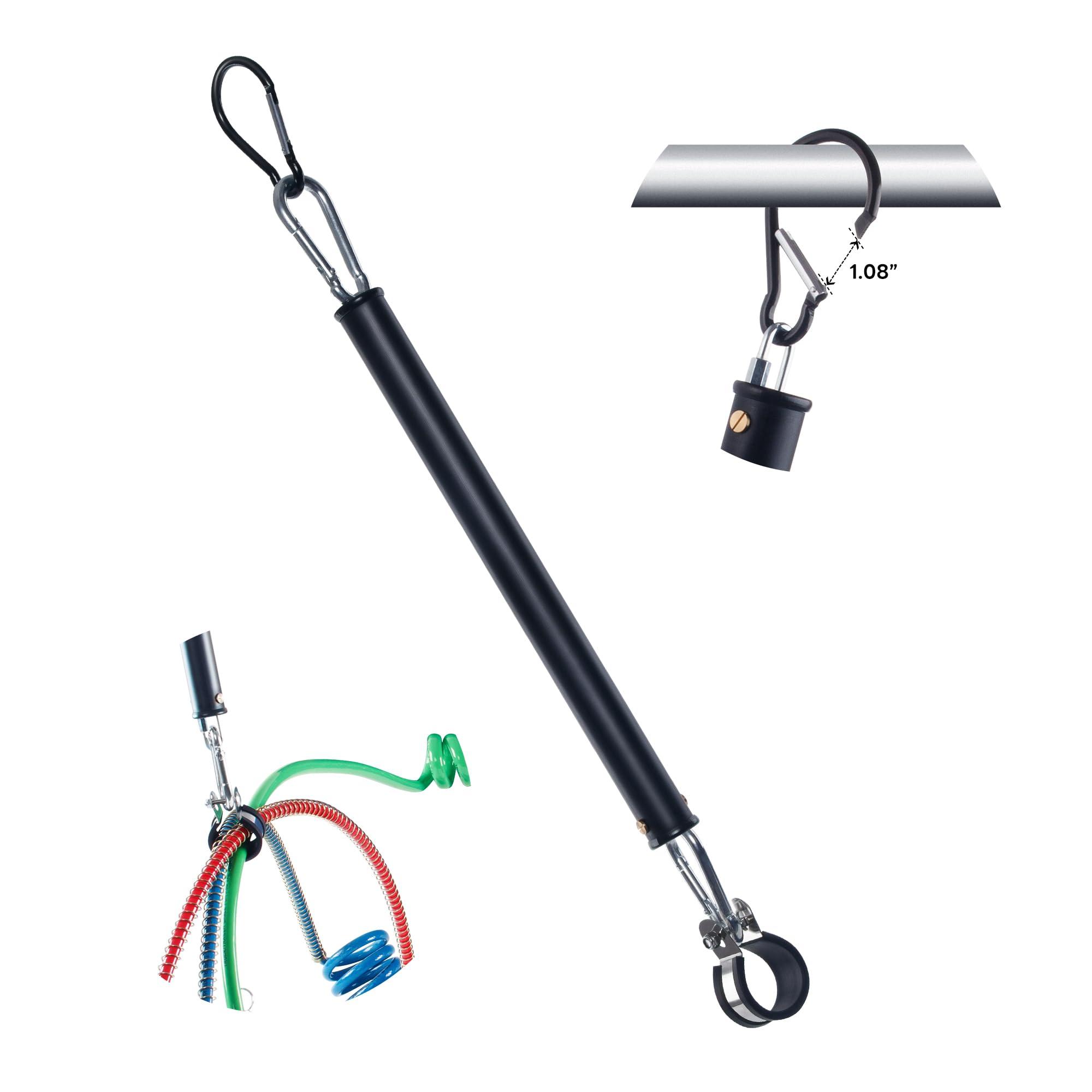 Dazakoot Heavy Duty 16” Single Tender Spring Kit, Tender Spring Assembly with Hanger Bracket, Tender Spring with Plastic Sleeves Assembly for 3-in-1 ABS Air Lines Semi Trucks Tractors Trailers