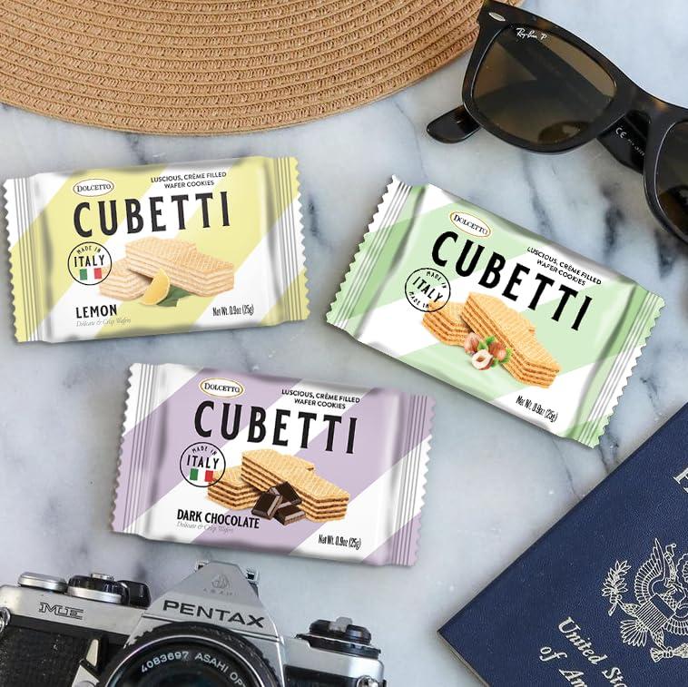 Dolcetto Cubetti Wafer Cookies, Lemon Flavor, 8.8 Ounce (Pack of 20), Cream Filled Bite Sized Crispy Wafer Cookies, Made in Italy, Halal - Image 8