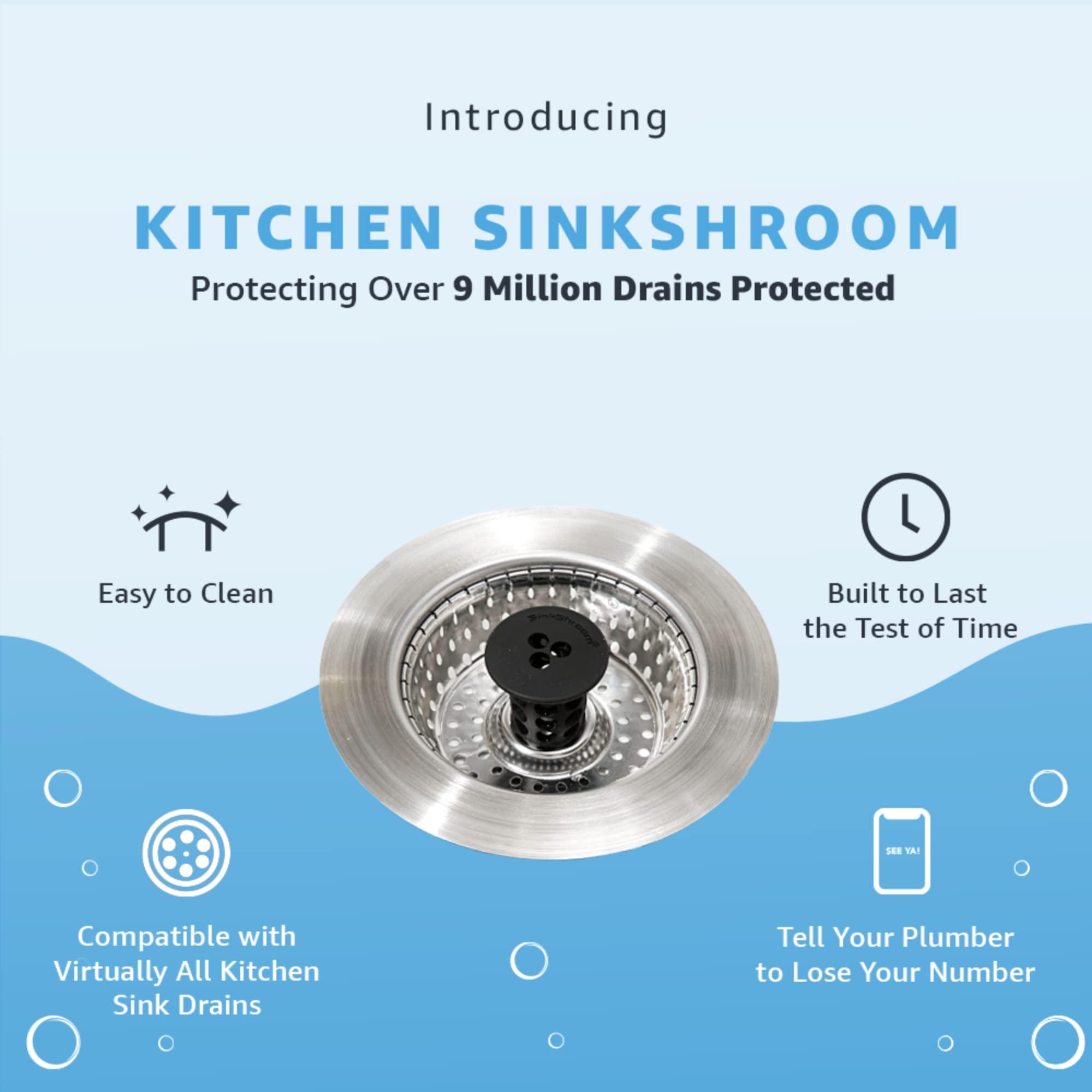 Kitchen SinkShroom Revolutionary Clog-Free Stainless Steel Sink Strainer, Chrome gray - Image 8