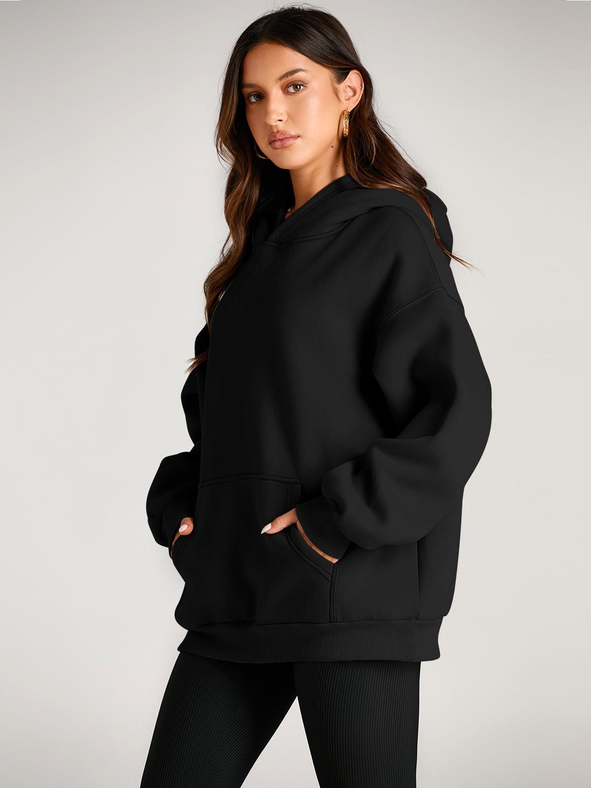Trendy Queen Womens Oversized Hoodies Fleece Sweatshirts Sweaters Spring Outfits 2025 Pullover Fall Winter Clothes - Image 3