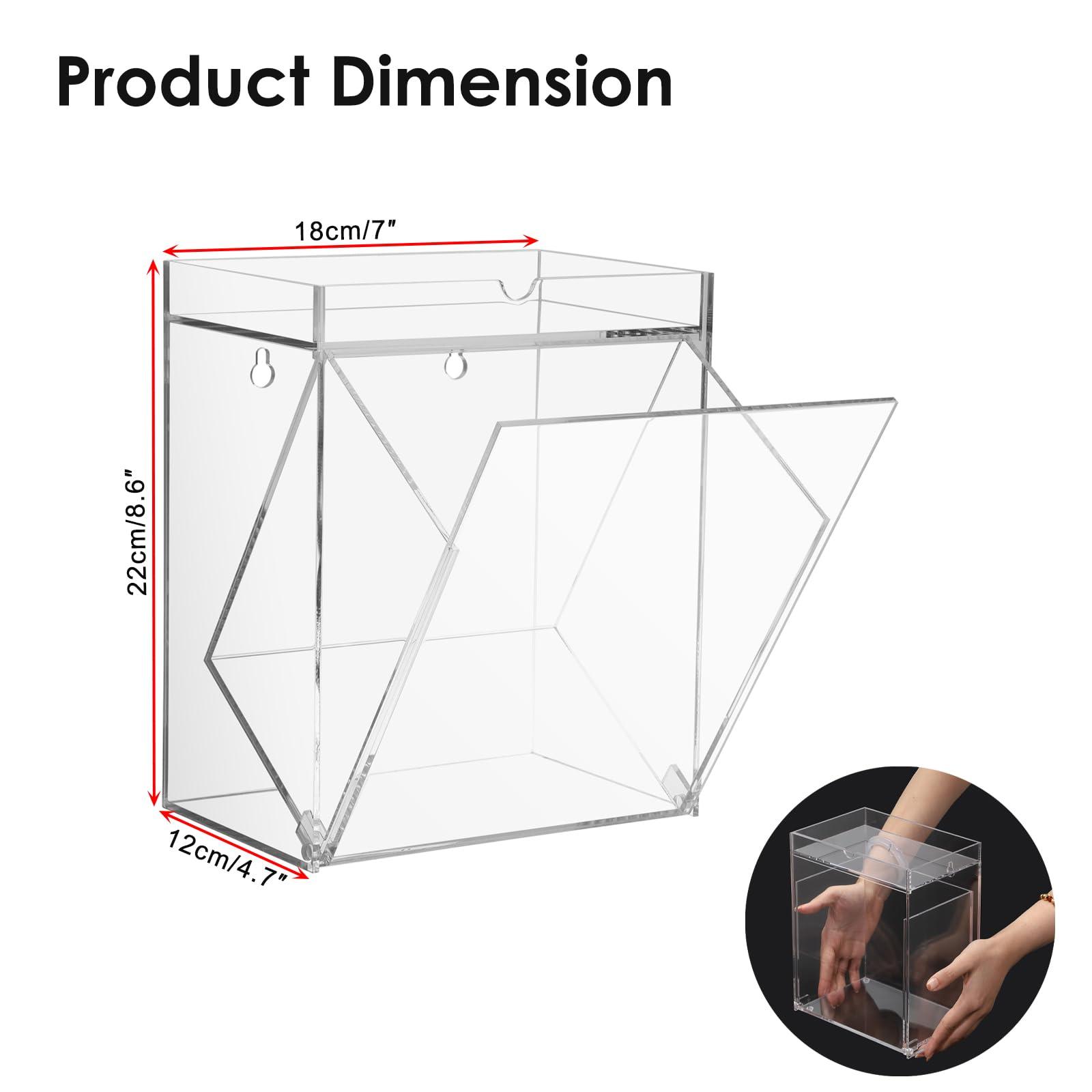 Sumnacon Dishwasher Pods Container Flip-over Laundry Pods Container withTray for Laundry Room Organization Wall Mounted Dishwasher Pod Holder for Kitchen Sink Acrylic Container for Candy,Dry Ball - Image 3