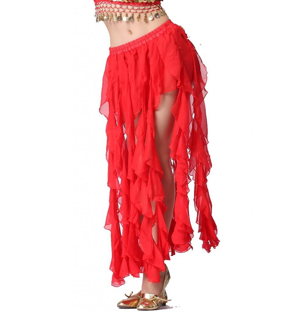 ZLTdream Belly Dance 16PCS-Curling Jellyfish Skirt for Girls andWomen Belly Dancing Outfits