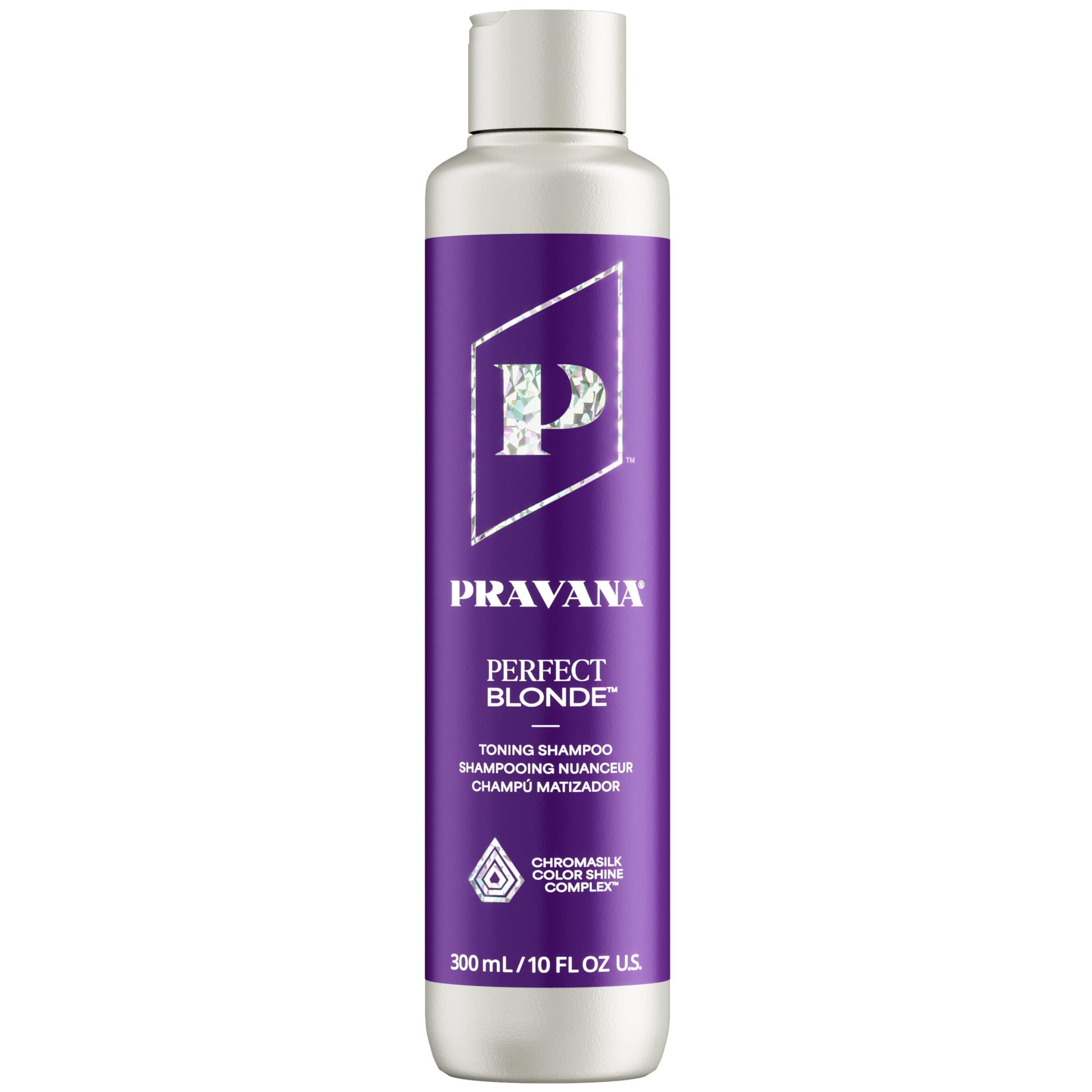Pravana The Perfect Blonde Purple Toning Shampoo | Neutralizes Brassy, Yellow Tones | For Color Treated Hair | Chromasilk Enhances Shine & Protection | Vegan, Cruelty-Free | Paraben & Sulfate Free - Image 1