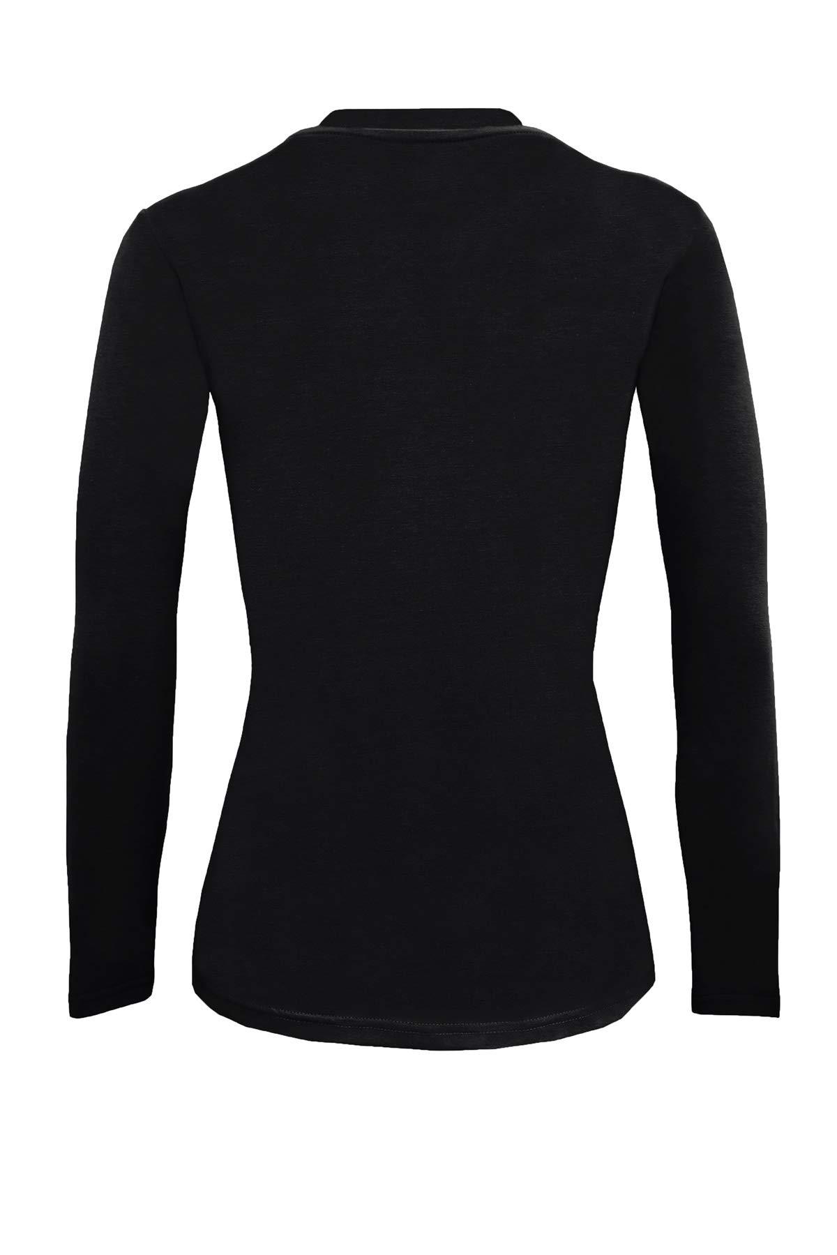 Natural Uniforms Women's Under Scrub Tee Crew Neck Long Sleeve T-Shirt - Image 3