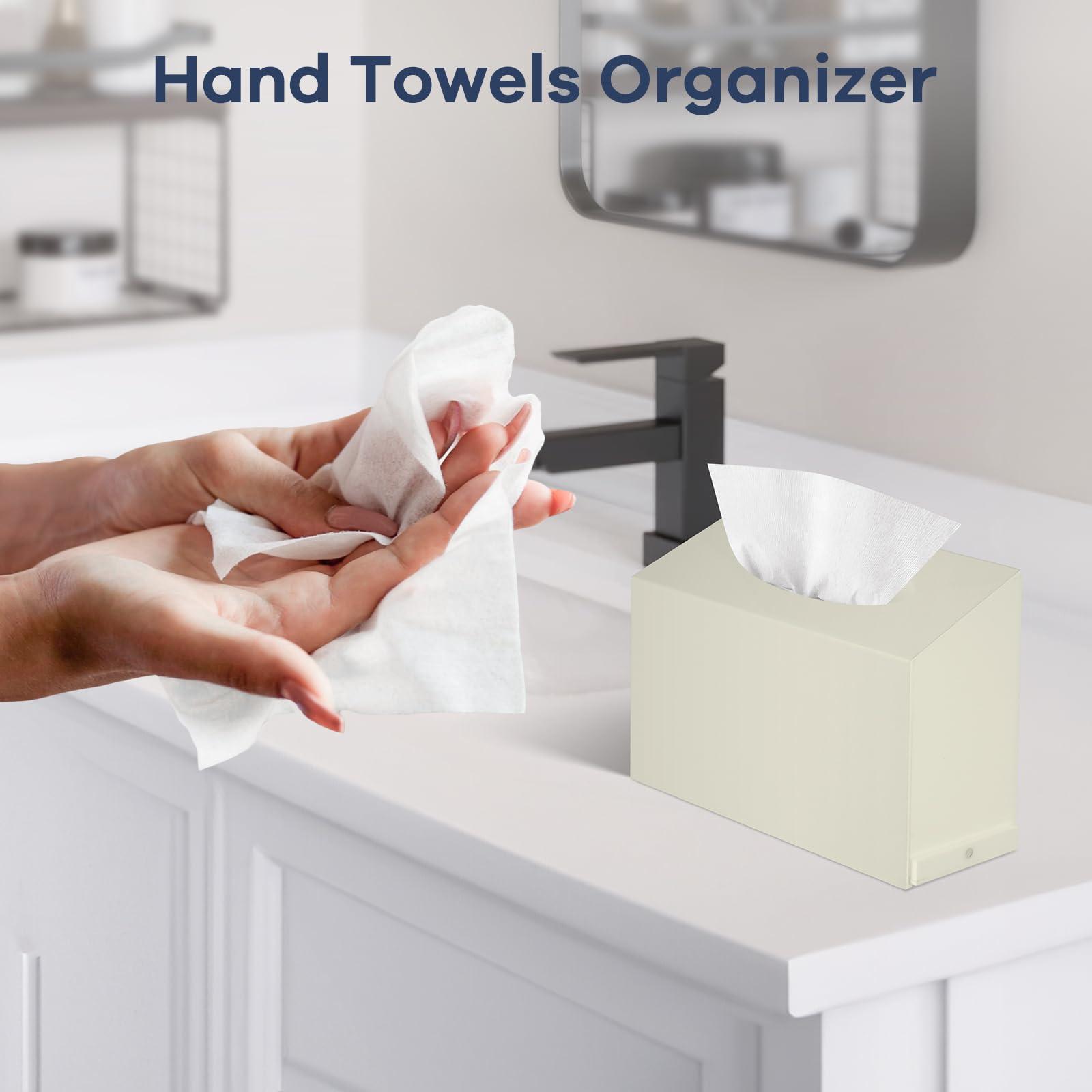 Acrylic Hand Towel Box Cover Compatible with Kleenex Disposable Hand Towels Wall-Mounted Paper Towel Dispenser Suitable for Tabletop, Bathroom, Car, and Office Use (Beige) - Image 7
