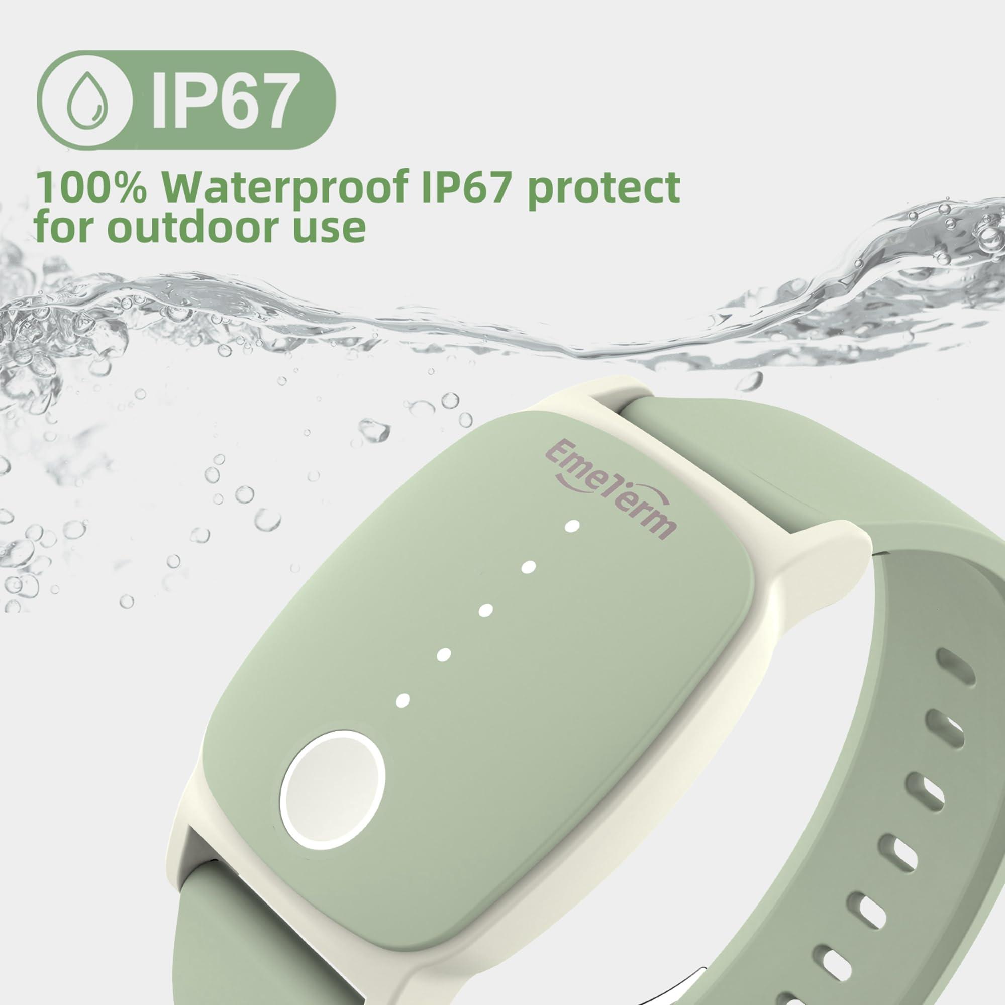 EmeTerm Explore FDA-Cleared Anti-Nausea Wristband IP67 Waterproof Morning Motion Travel Sickness Relief Classic Strap Design FSA/HSA Eligible (Mint Green-Extra 2pack Conductive Gel) - Image 2