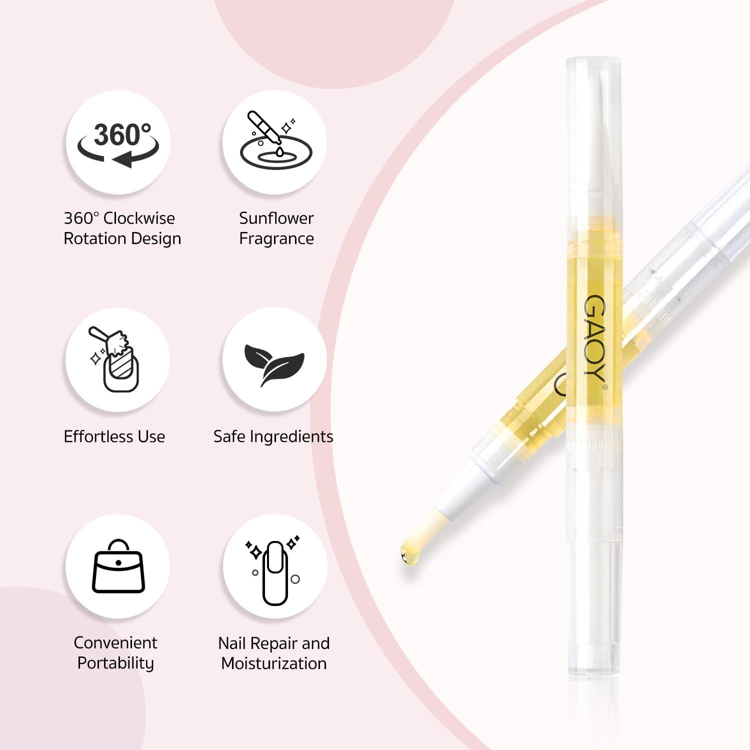GAOY Cuticle Oil Pen Set, 6Pcs Vitamin E Oil for Nail Growth and Strengthener, Repair and Rejuvenate Nail Care Kit, Health and Beauty Manicure Essentials for Women - Image 4