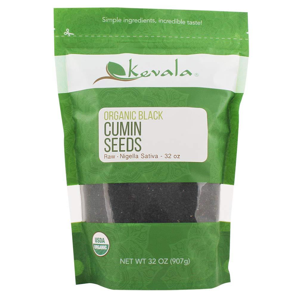 Kevala Organic Black Cumin Seeds – 32 oz – 2 lb – Raw Black Seeds – Nigella Sativa – Gluten Free – Vegan – For Cooking and Baking - Resealable Bag