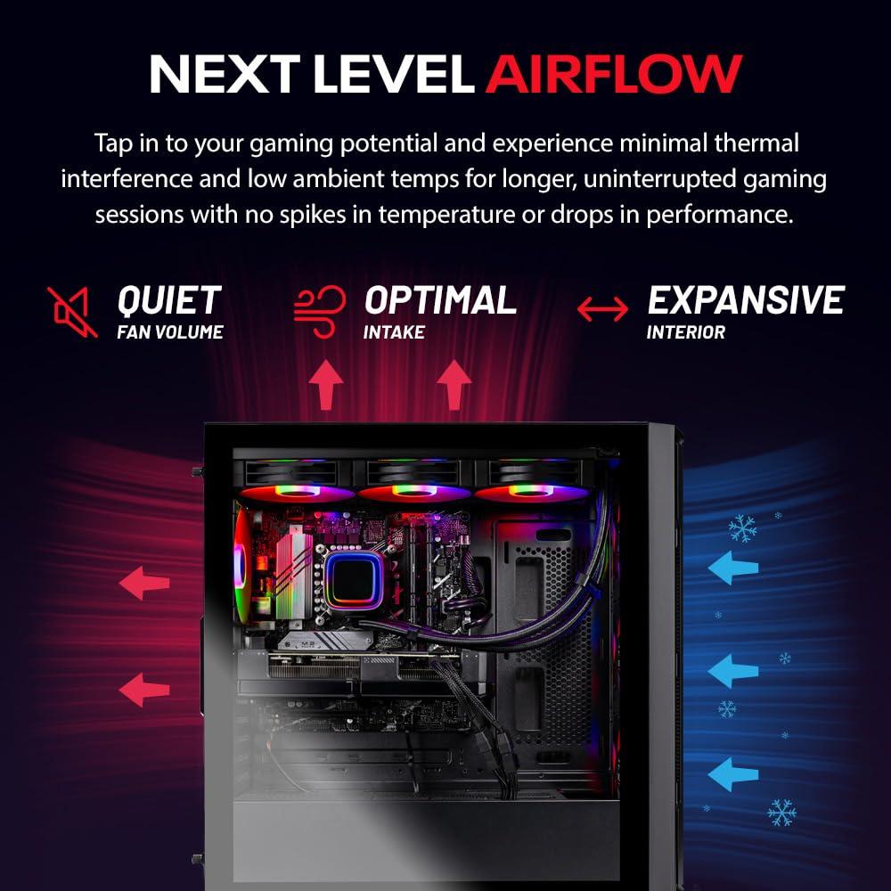 Skytech Rampage Gaming PC Desktop, Ryzen 7 9700X 3.8 GHz (5.5GHz Turbo Boost), NVIDIA RTX 5070 Ti 16GB GDDR7, 1TB Gen4 SSD, 32GB DDR5 RAM 5600 RGB, 850W Gold PSU, 360mm ARGB AIO, Wi-Fi, Win 11 - Image 4