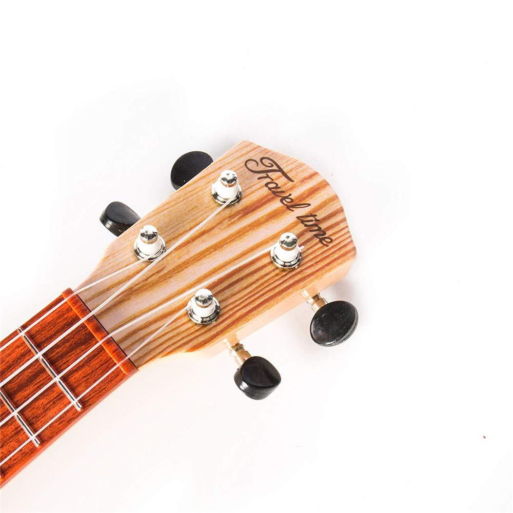 YOLOPARK 17" Kids Toy Guitar for Girls Boys, Mini Toddler Ukulele Guitar with 4 Strings Keep Tones Can Play for 3, 4, 5, 6 7 Year Old Kids Musical Instruments Educational Toys for Beginner (Wood) - Image 5
