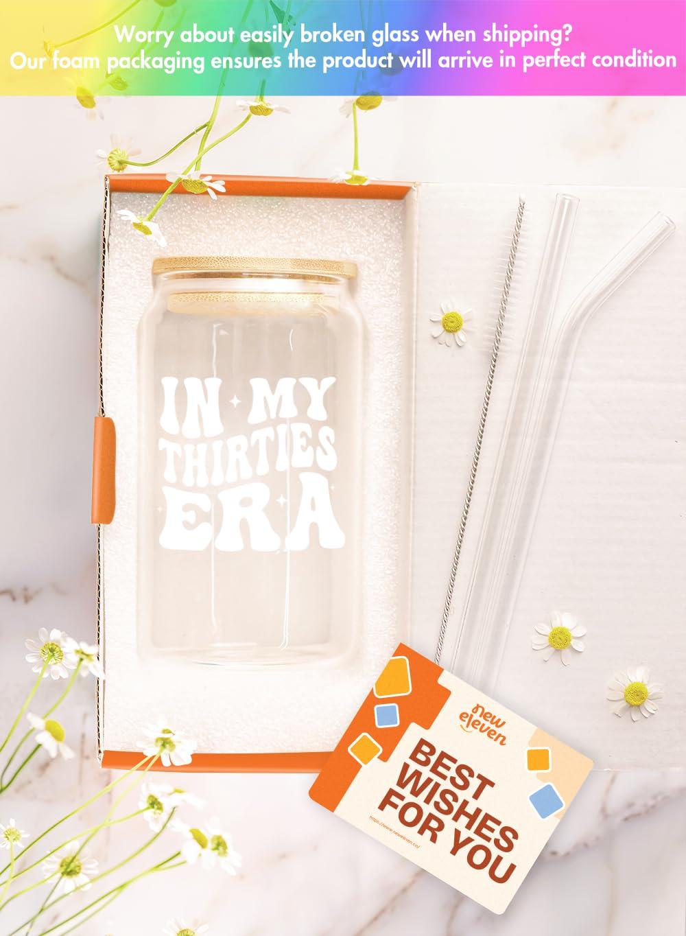 NewEleven 30th Birthday Gifts For Women - 30s Birthday Decorations - 30 Year Old Gifts For Her, Woman, Sister, Mom, Daughter, Best Friend - In My Thirties Era Glass - 16 Oz Coffee Glass - Image 4