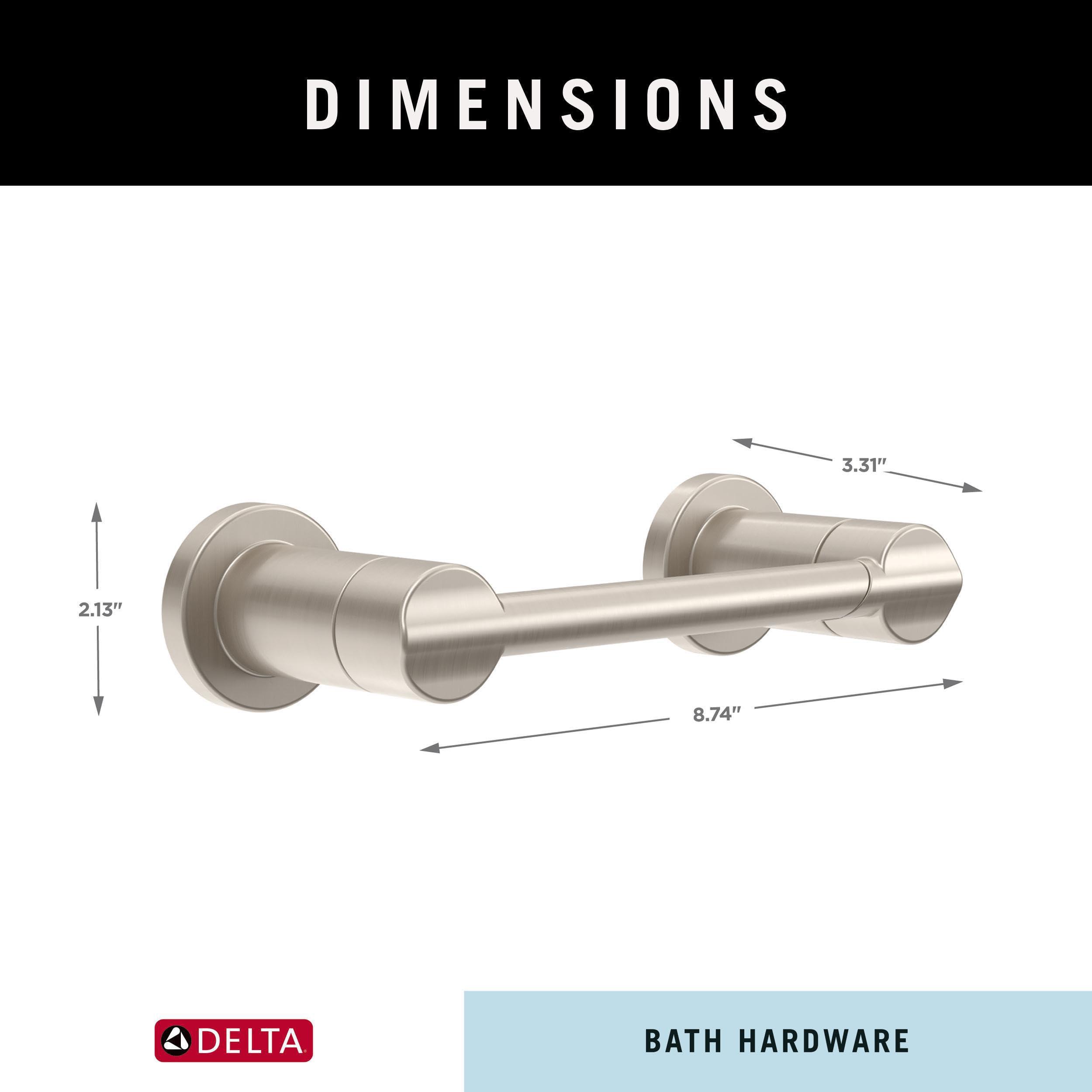 Delta Nicoli (1-Pack) Toilet Paper Holder SpotShield Brushed Nickel Tissue Roll Holder for Bathroom Organization and Storage Pivoting Toilet Tissue Holder Wall Bathroom Accessories NIC50-DN - Image 7