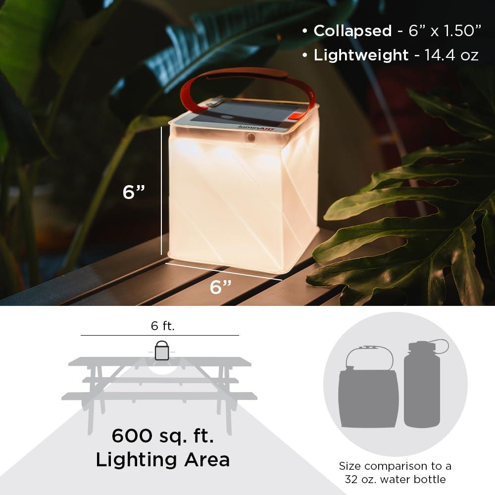 LuminAID Survivor Solar Lantern with Dual Phone Charger - Inflatable LED Lamp for Camping, Hiking and Travel - Emergency Light for Power Outages, Hurricane, Survival Kits - Image 2