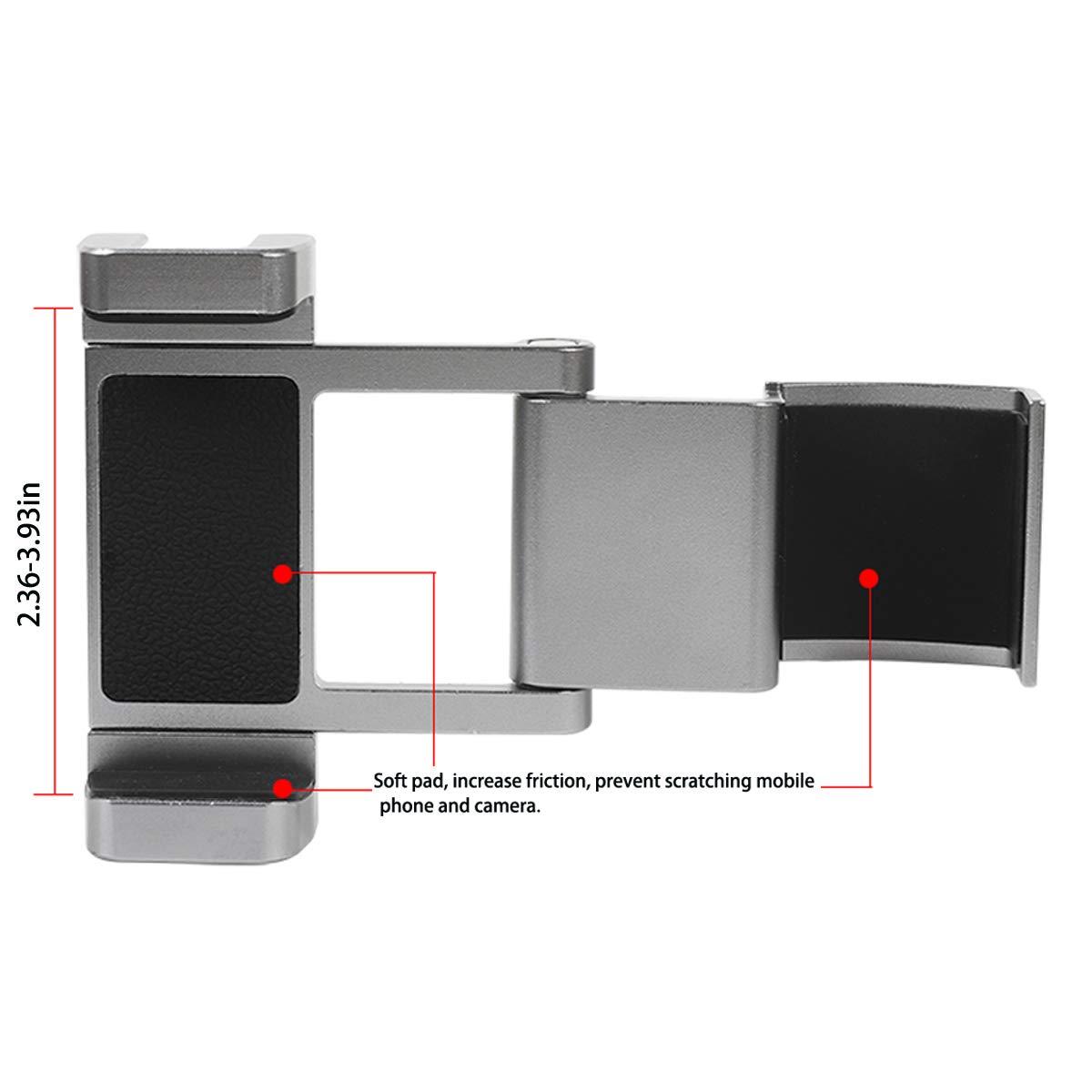 PellKing Osmo Pocket/Osmo Pocket 2 Phone Holder Set Expansion Accessories + Universal Mini Extension Pole Tripod Compatible with DJI OSMO Pocket 2/ DJI OSMO Pocket and Smartphone - Image 4