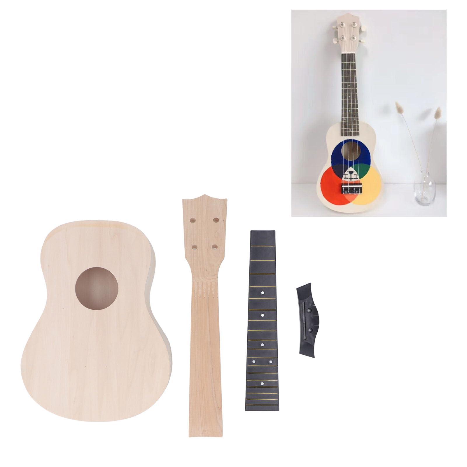 LiebeWH 24 Inch Wooden DIY Ukulele Kit Guitar Build Kit Multifunctional Concert Instrument for Performance and Practicing, LiebeWH956bghvmwu - Image 5