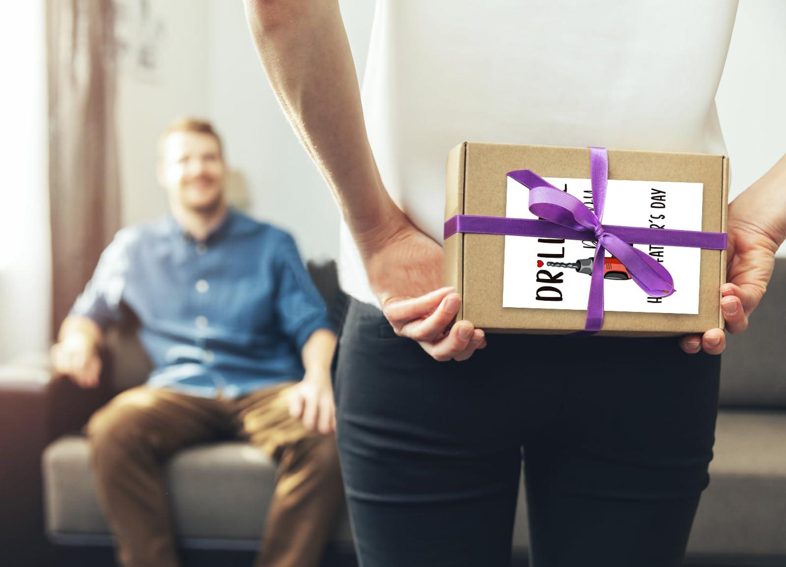 JUESMOS Funny Fathers Day Card for Husband Boyfriend Him Drill Me Daddy Sexy Naughty Fathers Day Card for Husband Boyfriend Fiance from Spouse Wife - DILF Daddy - Naughty Kinky Handy Man Gift - Image 7