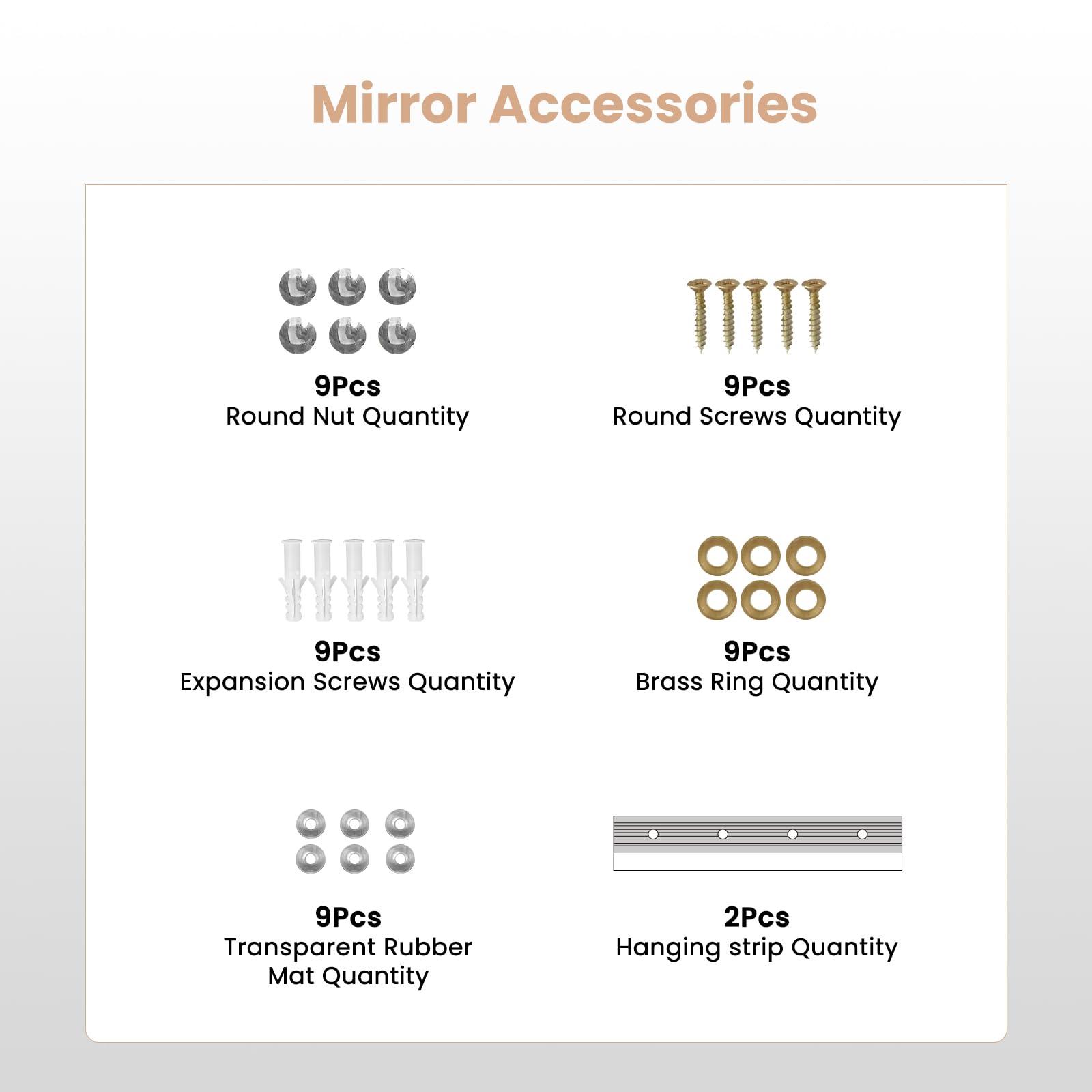 pertetey Home Gym Mirror, 48X24 Inch(2Pack) Wall Mounted Large Frameless Tempered Glass Mirror, Idea for Gym, Yoga, Bedroom, Dance Studio, Living Room - Image 5