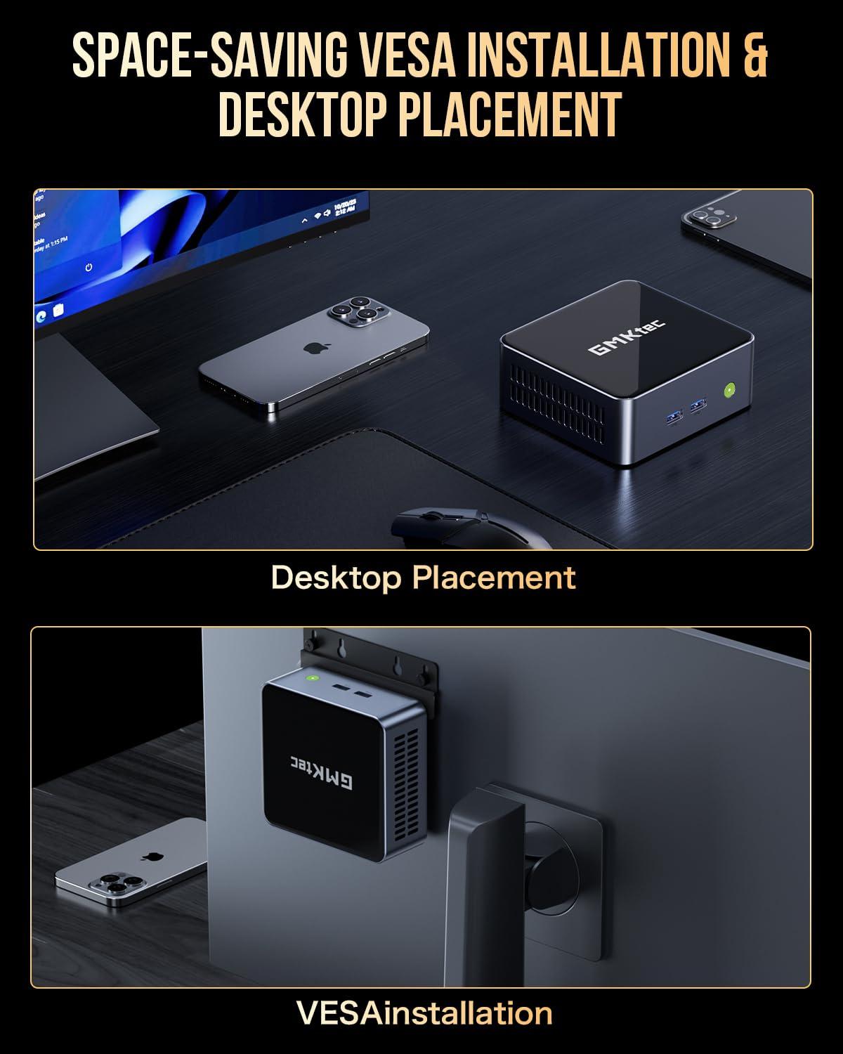 GMKtec Mini PC Intel i7-1195G7(Up to 5.0GHz) 16GB DDR4 1TB SSD, Mini Desktop Computers Dual SSD Slot, WiFi 6, USB3.2, BT 5.2, DP, HDMI, RJ45 2.5G - Image 8