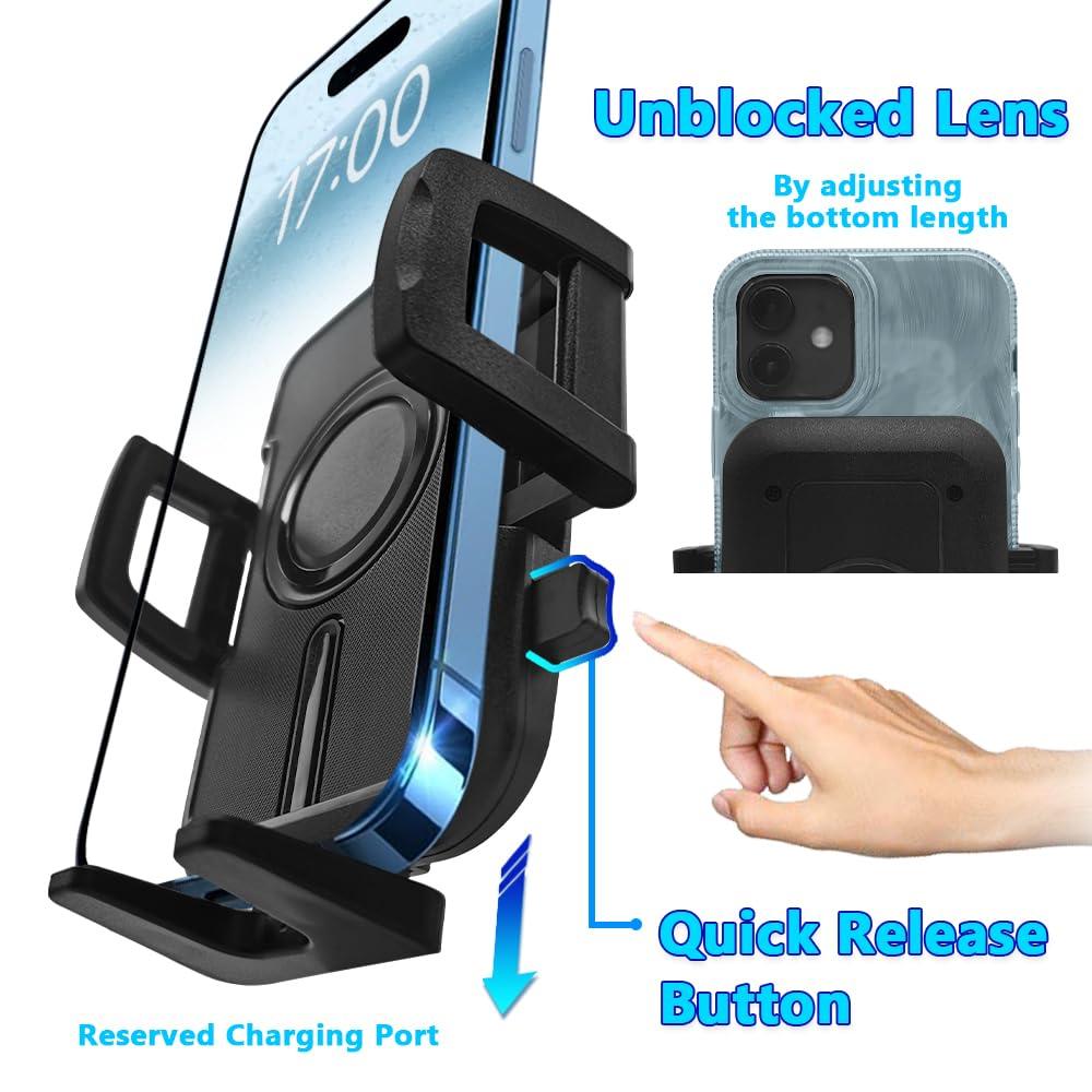 JOCUNDLY WAAPAK Car Phone Holder Mount 2009-2025 Audi A4 A5 S4 S5 RS4 RS5 Allroad Auto Accessories Interior Decoration Smartphone Thick Case Cradles Navigation Bracket iPhone (Audi-A4-17-25) - Image 4