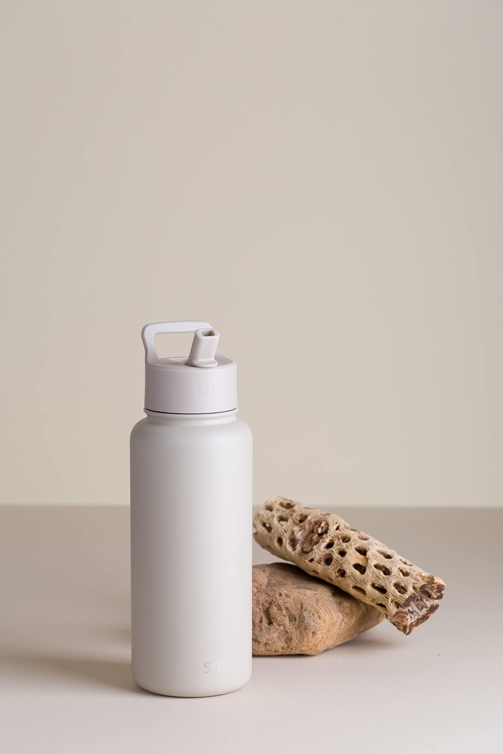 Simple Modern Water Bottle with Straw and Chug Lid Vacuum Insulated Stainless Steel Metal Thermos Bottles | Reusable Leak Proof BPA-Free Flask for Sports | Summit Collection | 32oz, Almond Birch - Image 2