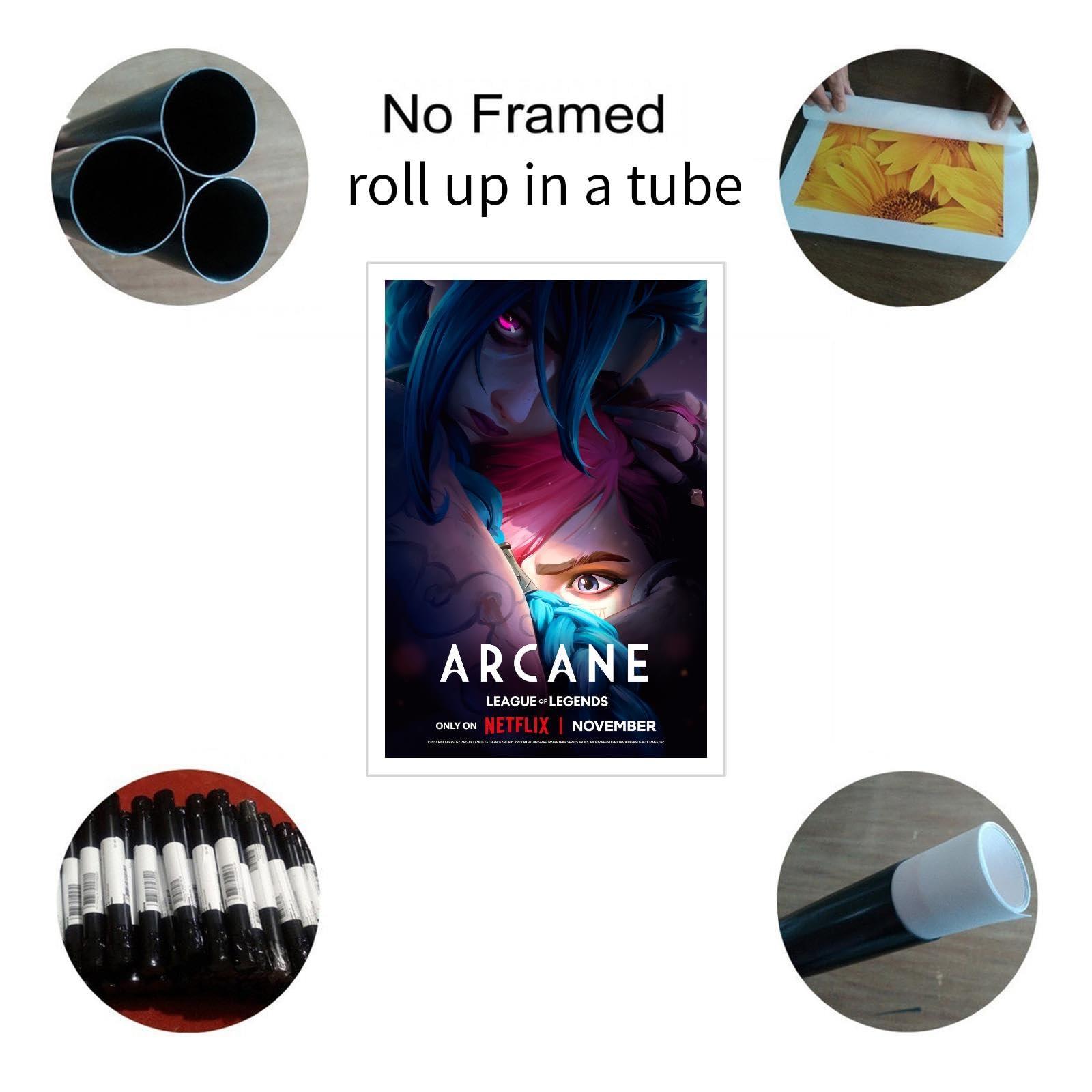 DEKBOND Arcane Season 2 Canvas Prints Jinx&Vi Game Poster Cinema Dormitory Bedroom Aesthetic Poster Poster Wall Art For Home Office Bedroom Decorations Unframed 18"x12" - Image 6