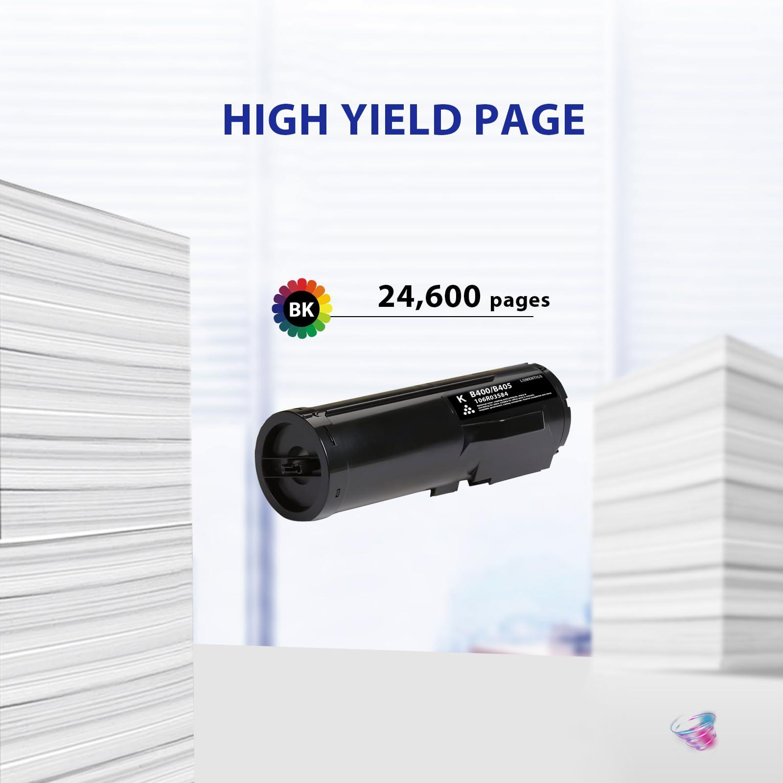 B400 B405 Toner Cartridge (106R03584) Compatible for Xerox VersaLink B405 B400 B400DN B400N B405N B405DN Extra High Capacity - 24,600 Pages, 1 Pack, Black - Image 3