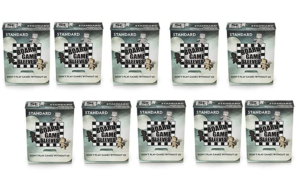 10 Packs Arcane Tinmen Non-Glare Board Game Sleeves 50 ct Standard Size Card Sleeves Display Case