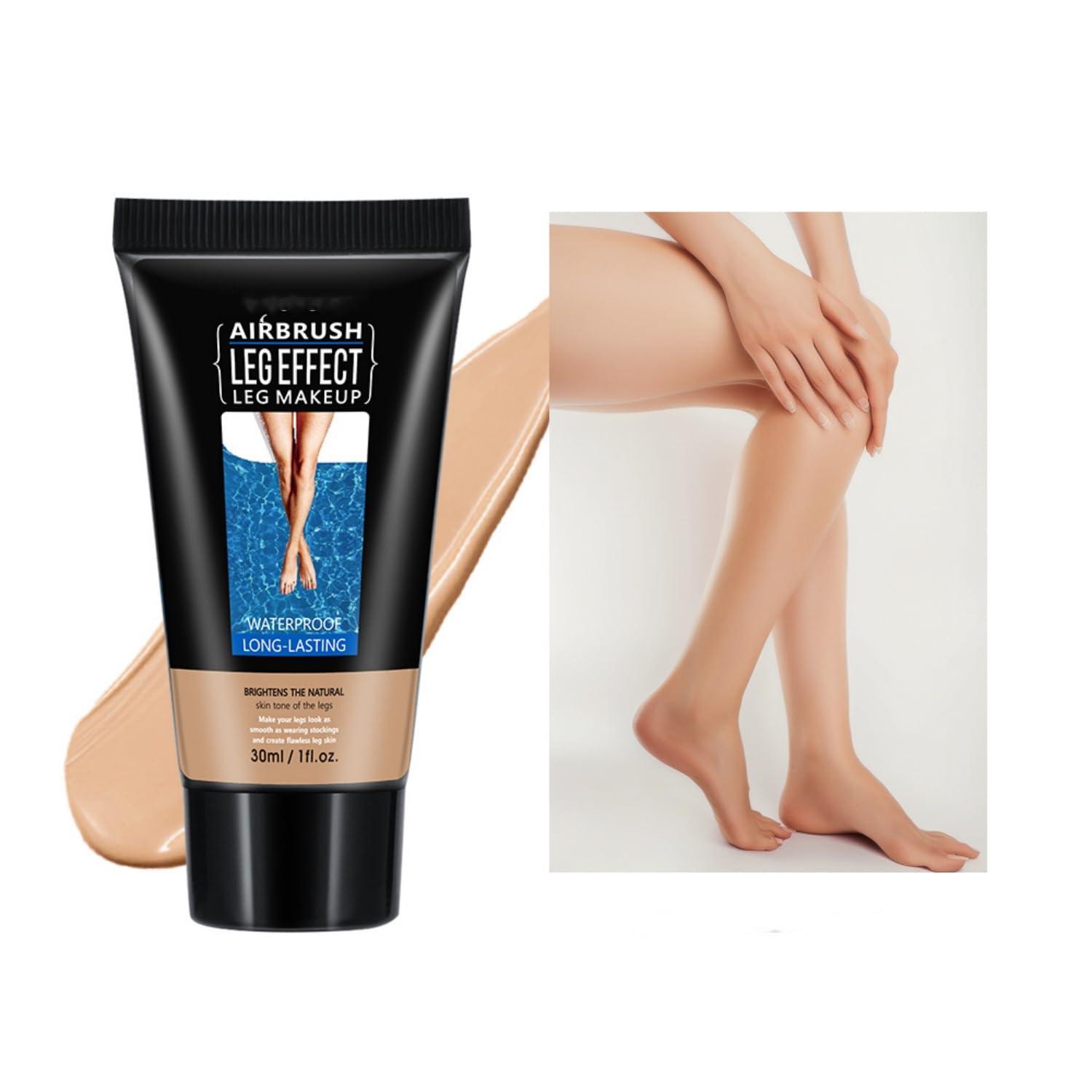 MAEPEOR 3 Colors Body Bronzers Waterproof No Transfer Flawless Looking Leg Makeup Light Leg and Body Scar Cover up Makeup/Tattoo Cover Up (30ML,02 Medium Golw）