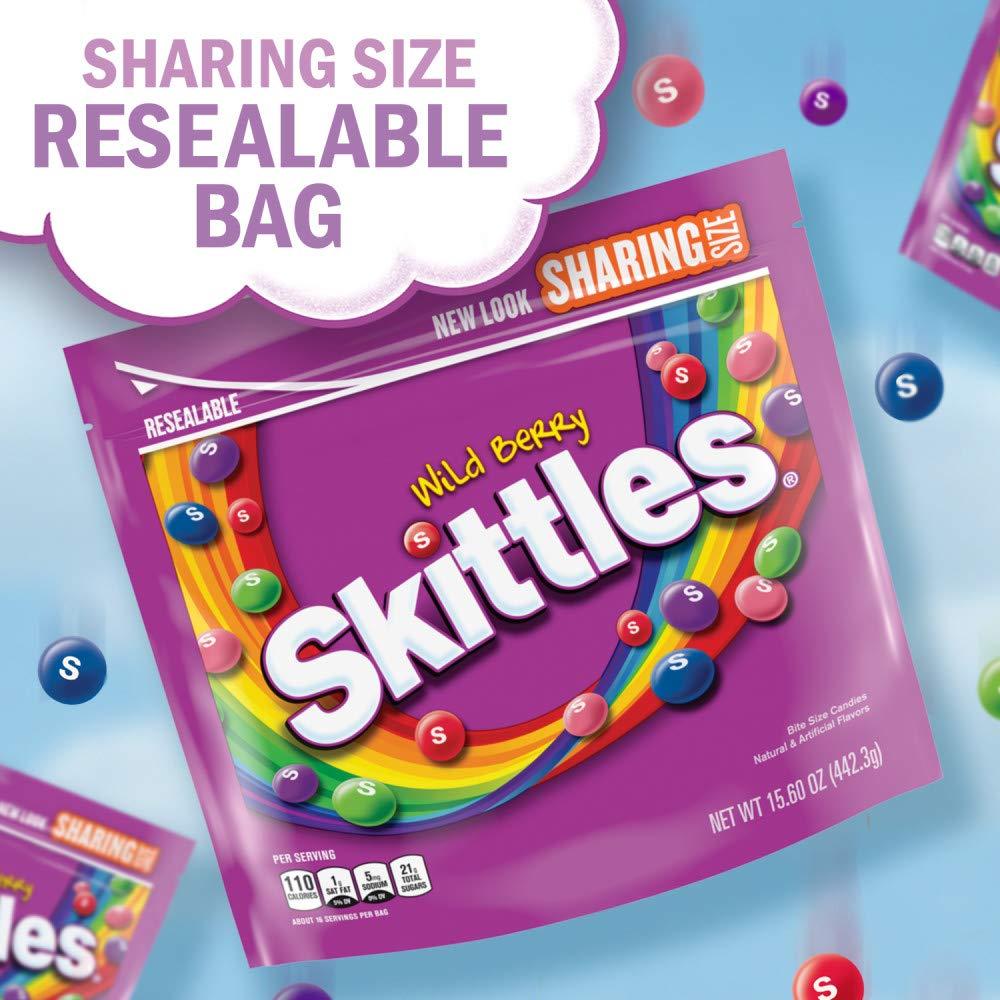 SKITTLES Wild Berry Chewy Candy, Sharing Size, 15.6 oz Bag - Image 4