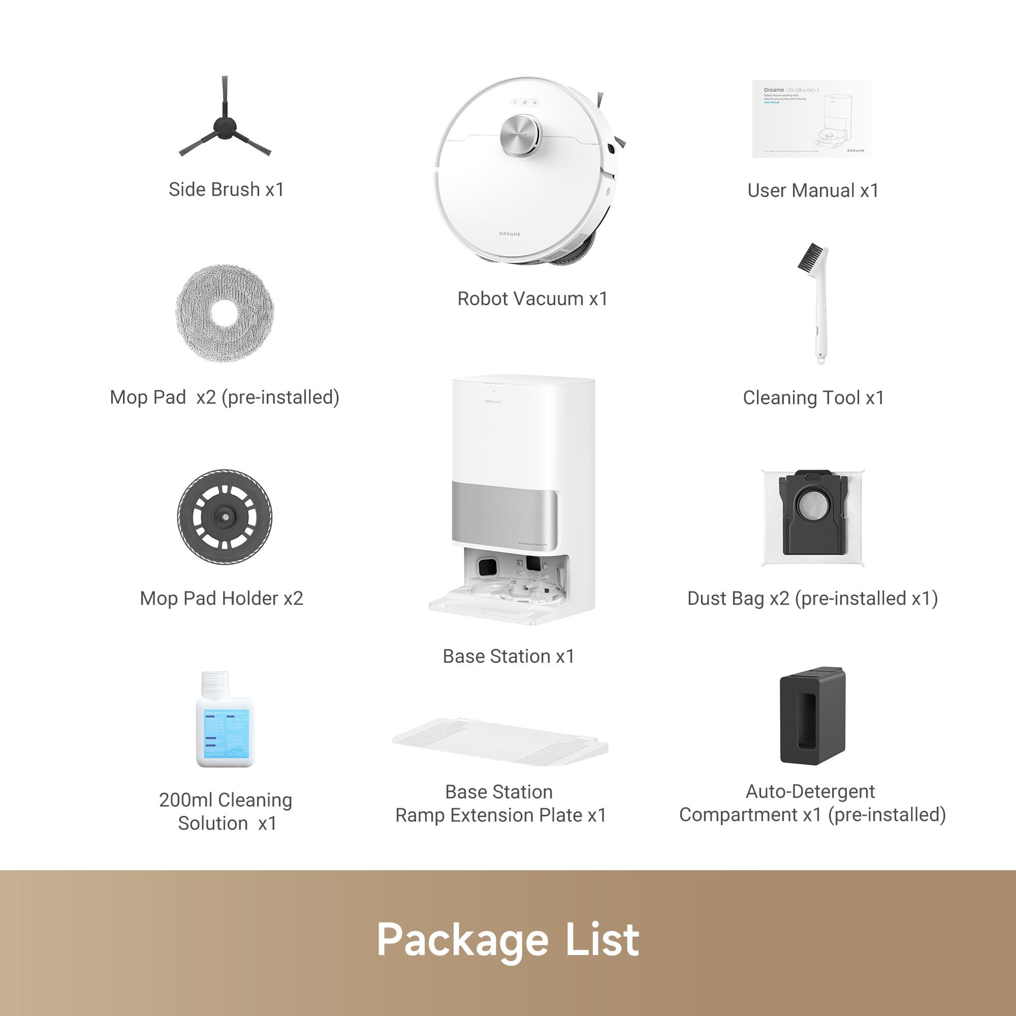 dreame L10s Ultra Gen 2 Robot Vacuum and Mop, 10,000Pa Suction, MopExtend Technology, All-in-One Base Station, Pet-Friendly, Versatile Carpet Cleaning, DuoScrub Mopping System, Smart Pathfinder Tech - Image 8