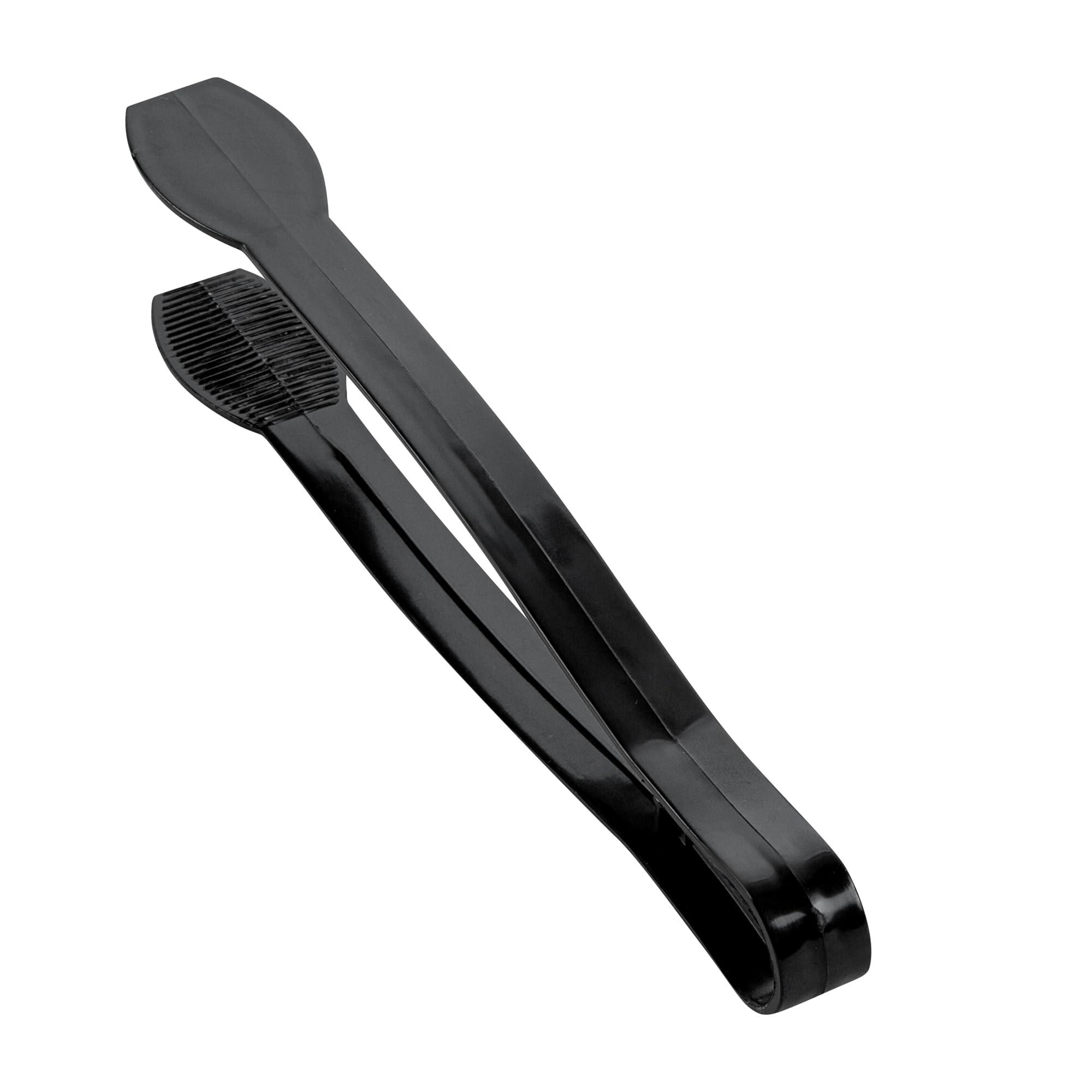 Restaurantware-Cater Tek 9 Inch Serving Tongs, 10 Disposable Tongs For Catering - With Ridged Tips, Heavy-Duty, Black Plastic Food Tongs, Long Handle, For Weddings, Buffets, Catering Events - Image 3