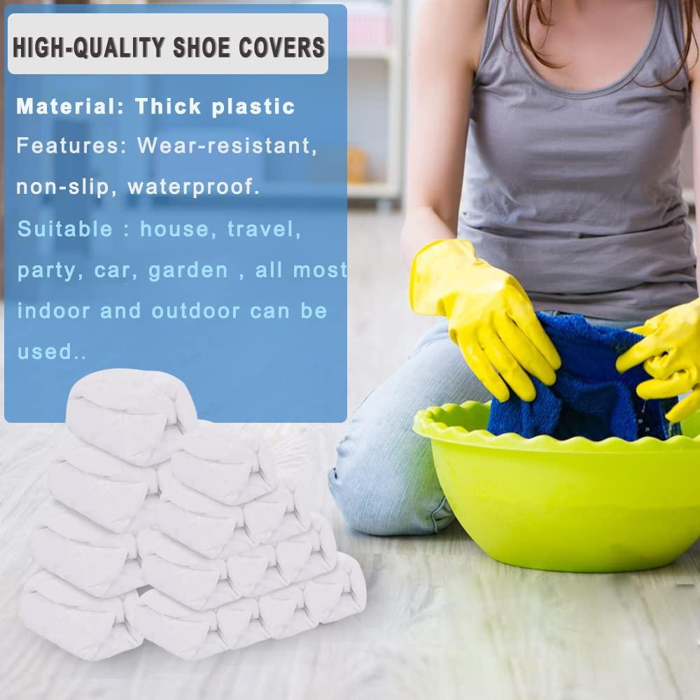 Sunshine post Shoe Covers Disposable,200Pack（100 Pairs）Boot Covers Waterproof Non Slip -Resistant One Size Fits Most for Rain Cleaning Indoor Floor Protection,White - Image 7