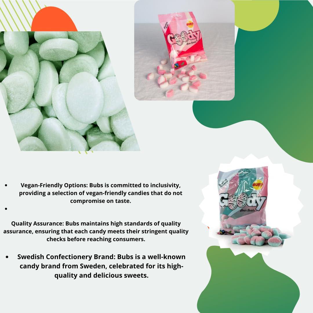 Bubs Goody Sour Ovals Raspberry Caramel 2 Pack of 90g - Image 2