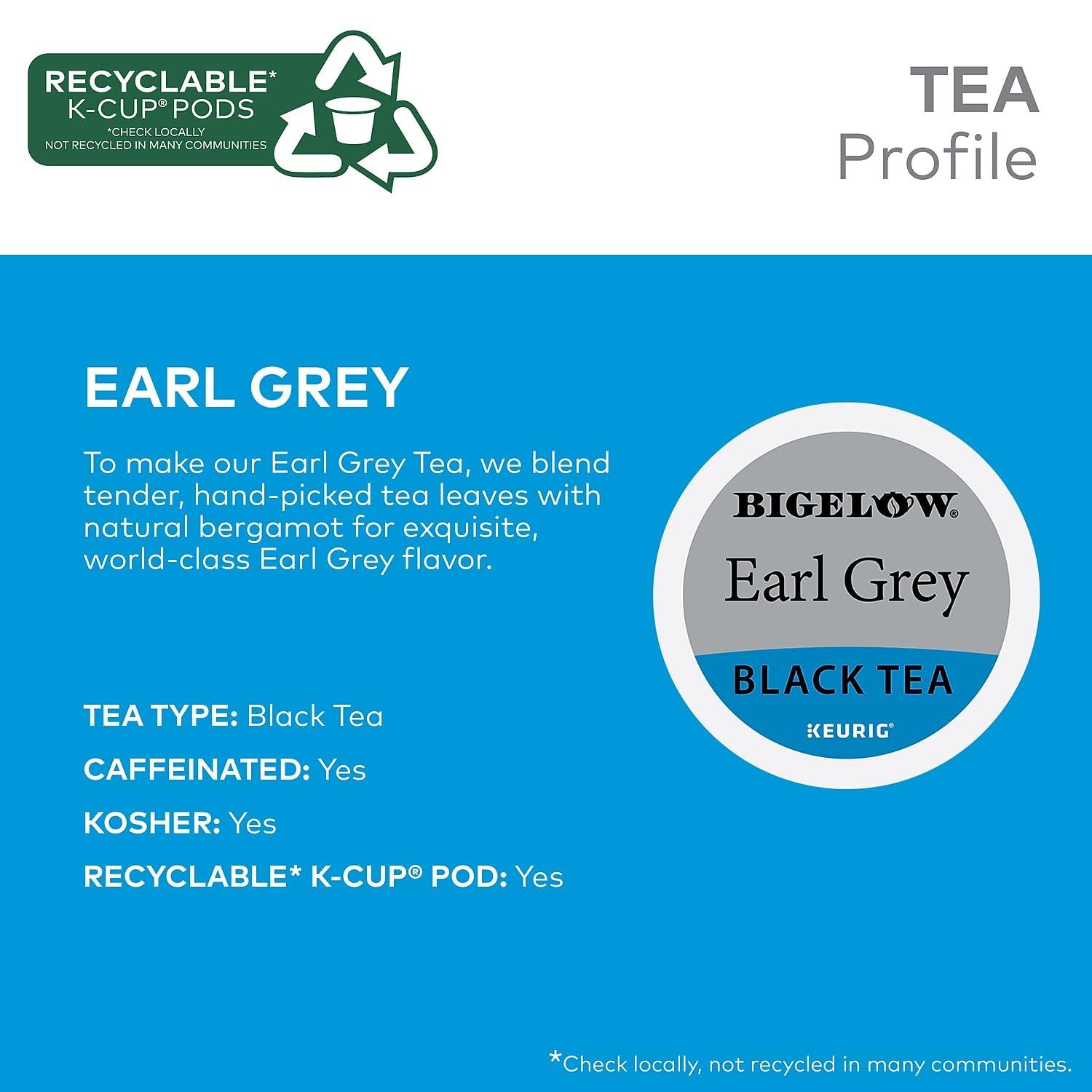 Bigelow Earl Grey Tea, 24-Count K-Cup Portion Pack for Keurig Brewers - Image 4