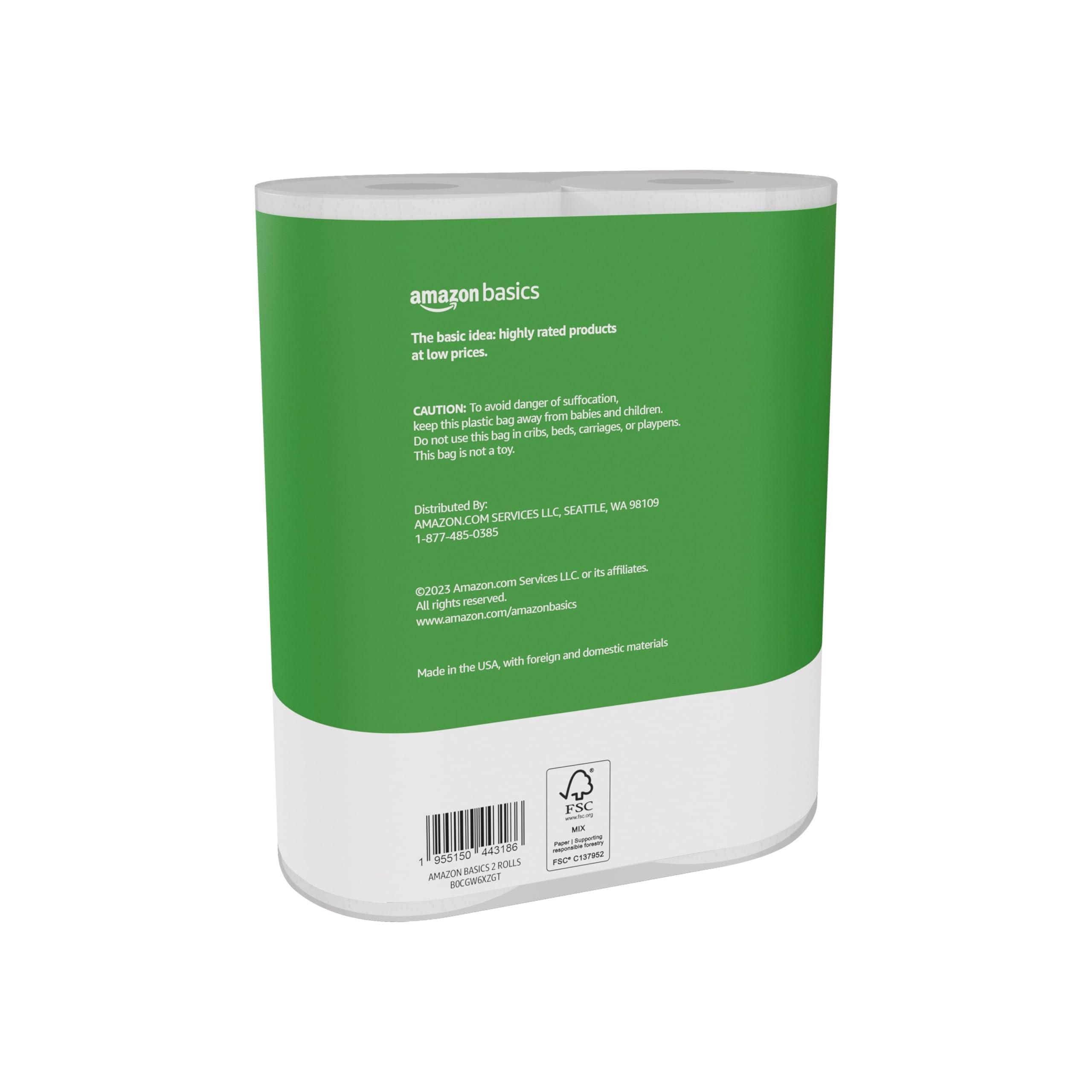 Amazon Basics 2-Ply Flex-Sheets Paper Towels, 2 Basics Rolls = 5 Regular Rolls, Everyday Value with 150 Sheets per Roll - Image 6