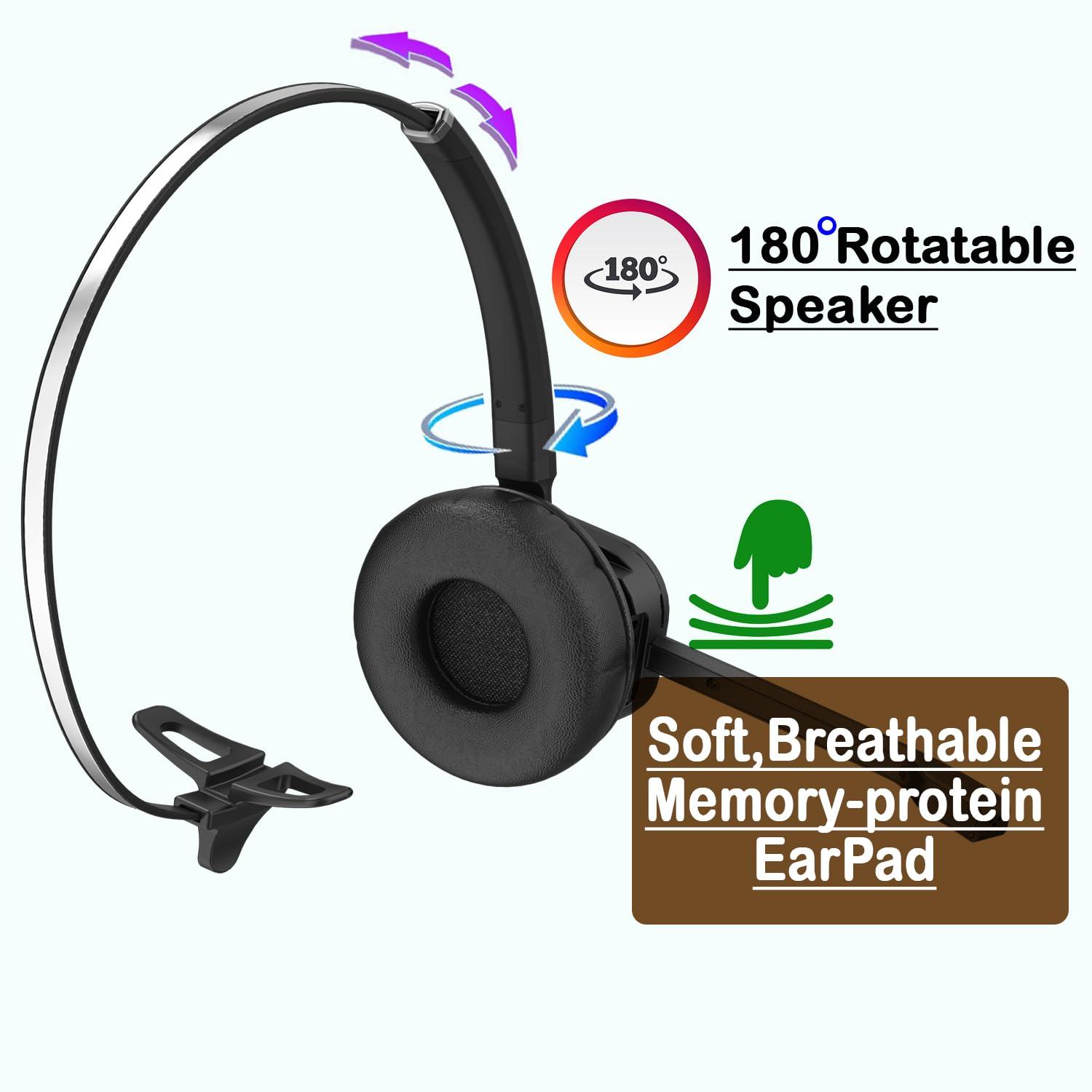 INNOTALK Wireless Headset Compatible with Polycom, Poly All VVX Models VVX150, VVX250, VVX350, VVX450, VVX500, VVX600, VVX1500 etc. - Remote Answering Feature Desk Office Phone Call Center Headset - Image 7