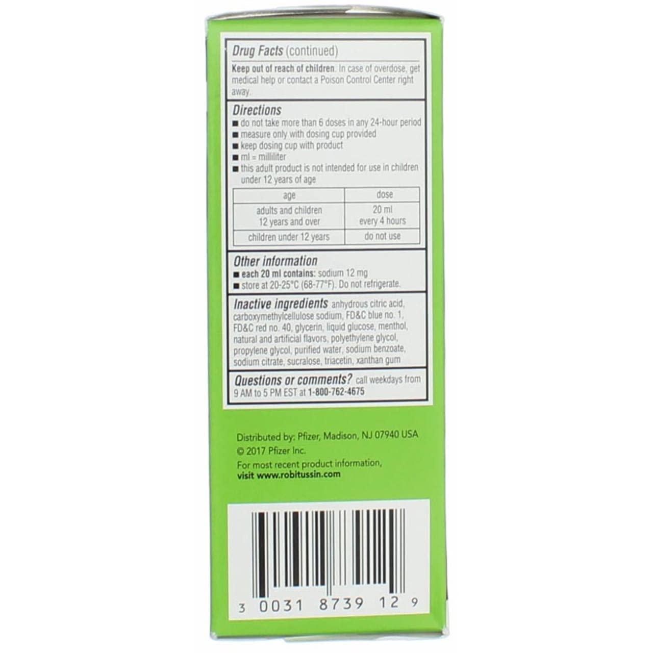 Robitussin Adult Cough+Chest Congestion DM Liquid Maximum Strength - 4 oz, Pack of 6 - Image 3