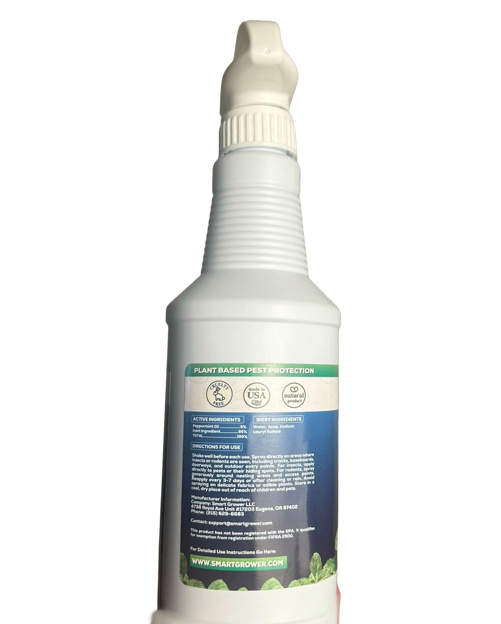 All Natural Peppermint Oil Insect & Pest Control Spray Repels Mice, Spiders, Ants, for Home, Indoor, Outdoor, Garden Maximum Strength Smart Grower Ready to Use 16 FL OZ - Image 10
