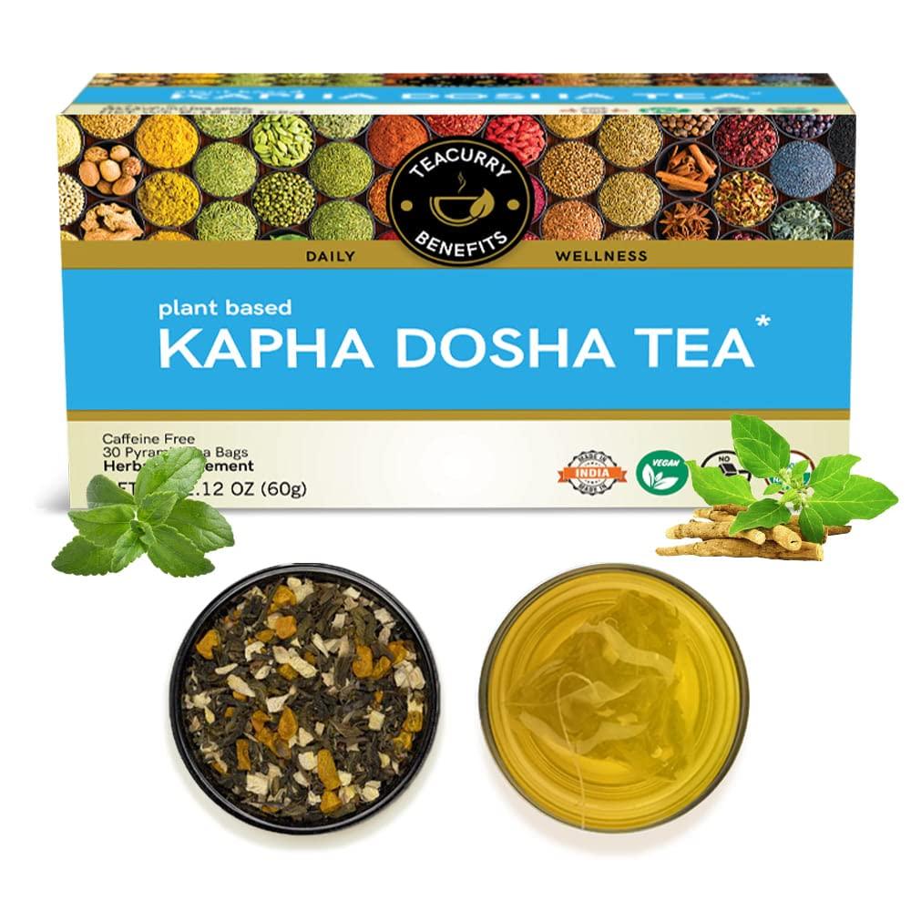 Teacurry Kapha Dosha Tea (1 Month Pack | 30 Tea Bags) - Helps with balancing Kapha(Made In India)