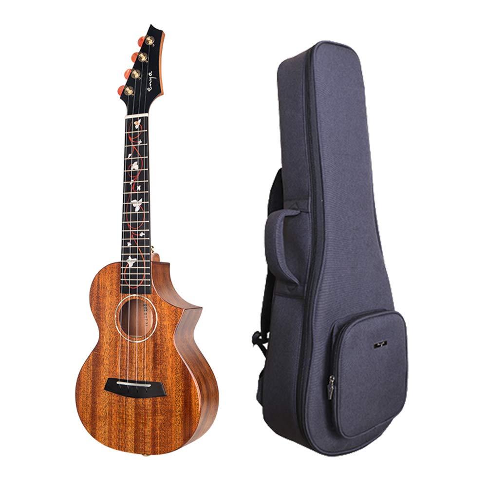 Enya Tenor Ukulele 26 Inch AAA Solid Mahogany Cutaway Gloss Ukelele for beginner Intermediate Advanced(EUT-M6)