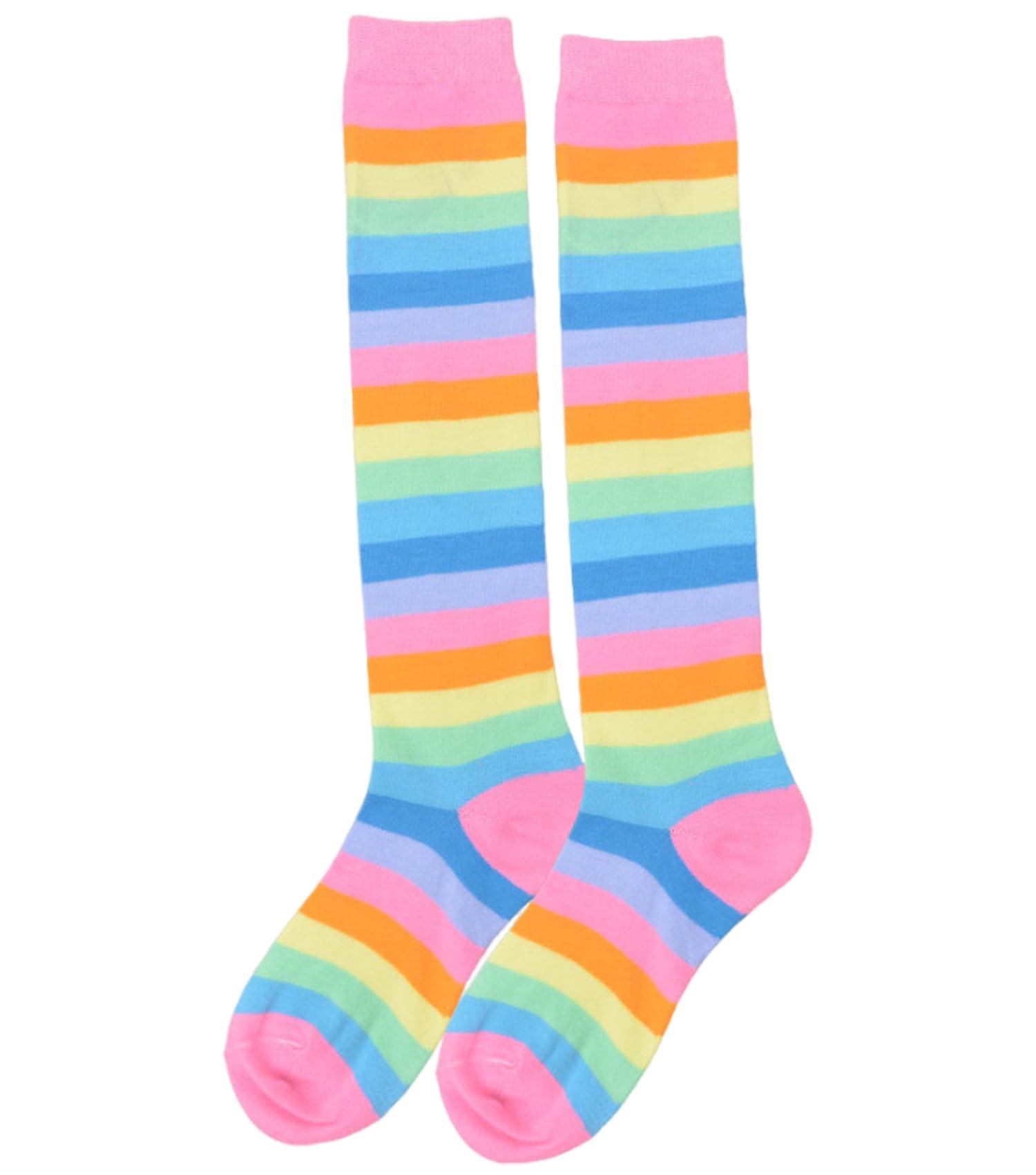 SYYWLYAP Striped Knee High Socks for Women Outdoor Sport Athletic Stripe Casual Tube Socks - Image 3