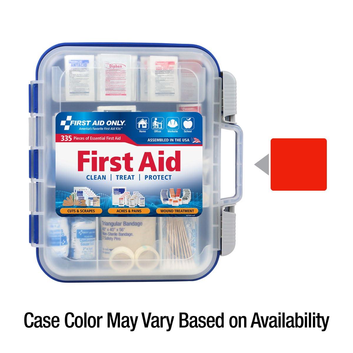 First Aid Only 91247 OSHA-Compliant First Aid Kit, All-Purpose 100-Person Emergency First Aid Kit for Business, Worksite, Home, and Car, 335 Pieces - Image 2