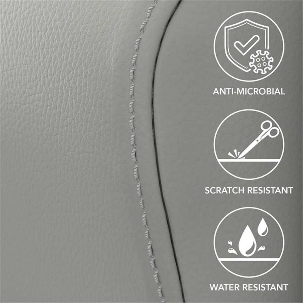 Bush Business Furniture Arrive Waiting Room Guest Chair with Arms in Light Gray Vinyl, Reception Area Seating for Office and Lobby - Image 7