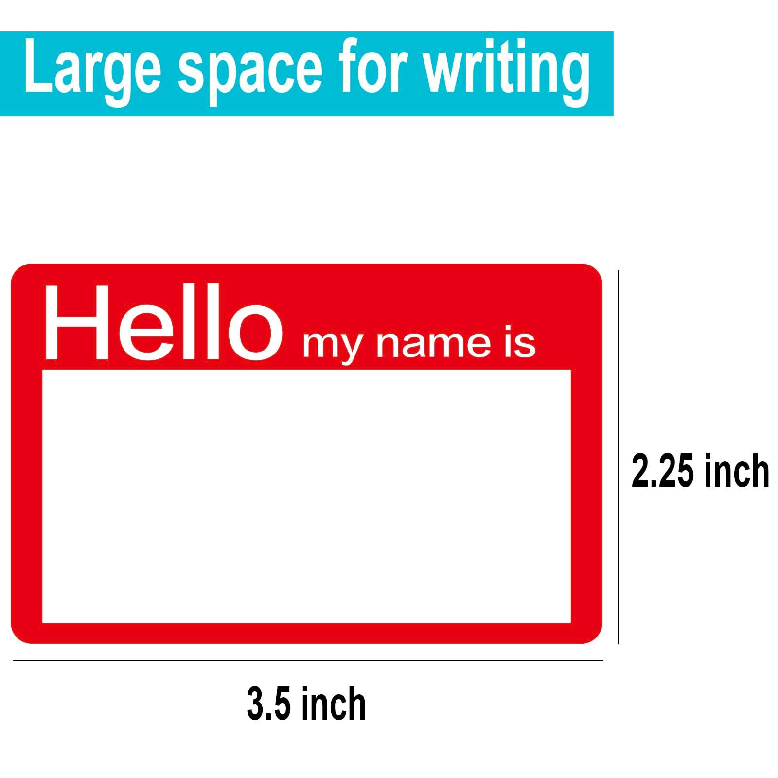 4 Colors (Hello My Name is) Name Tags Stickers 200 Labels for Office, Meeting, School, Teachers and Mailing - Image 3