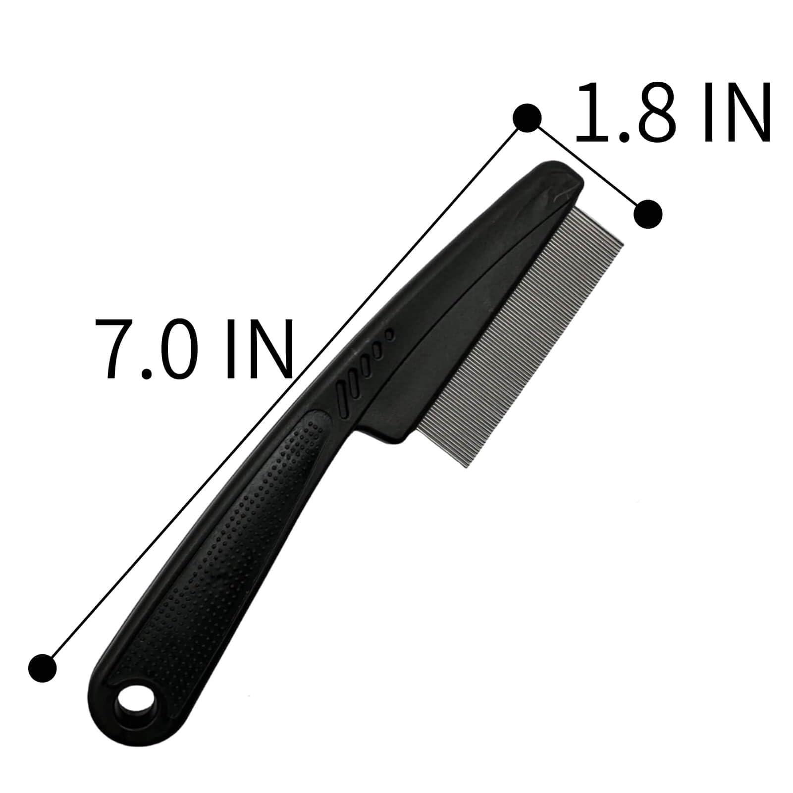Yumflan Dandruff Comb, Stainless Steel Fine Tooth Dandruff Remover, Professional Scalp Comb Hair Comb for Kids and Adults (Black) - Image 2